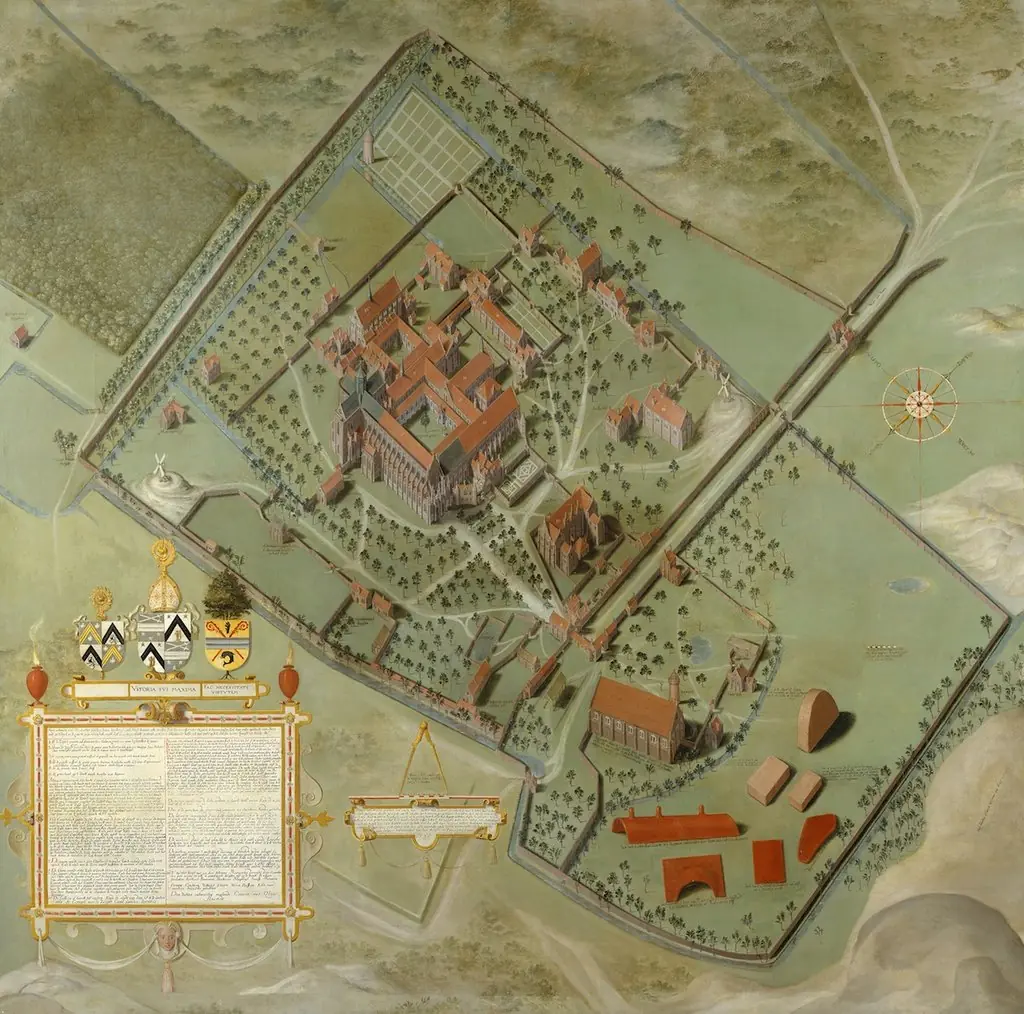 Plan of the Abbey of the Dunes at Koksijde