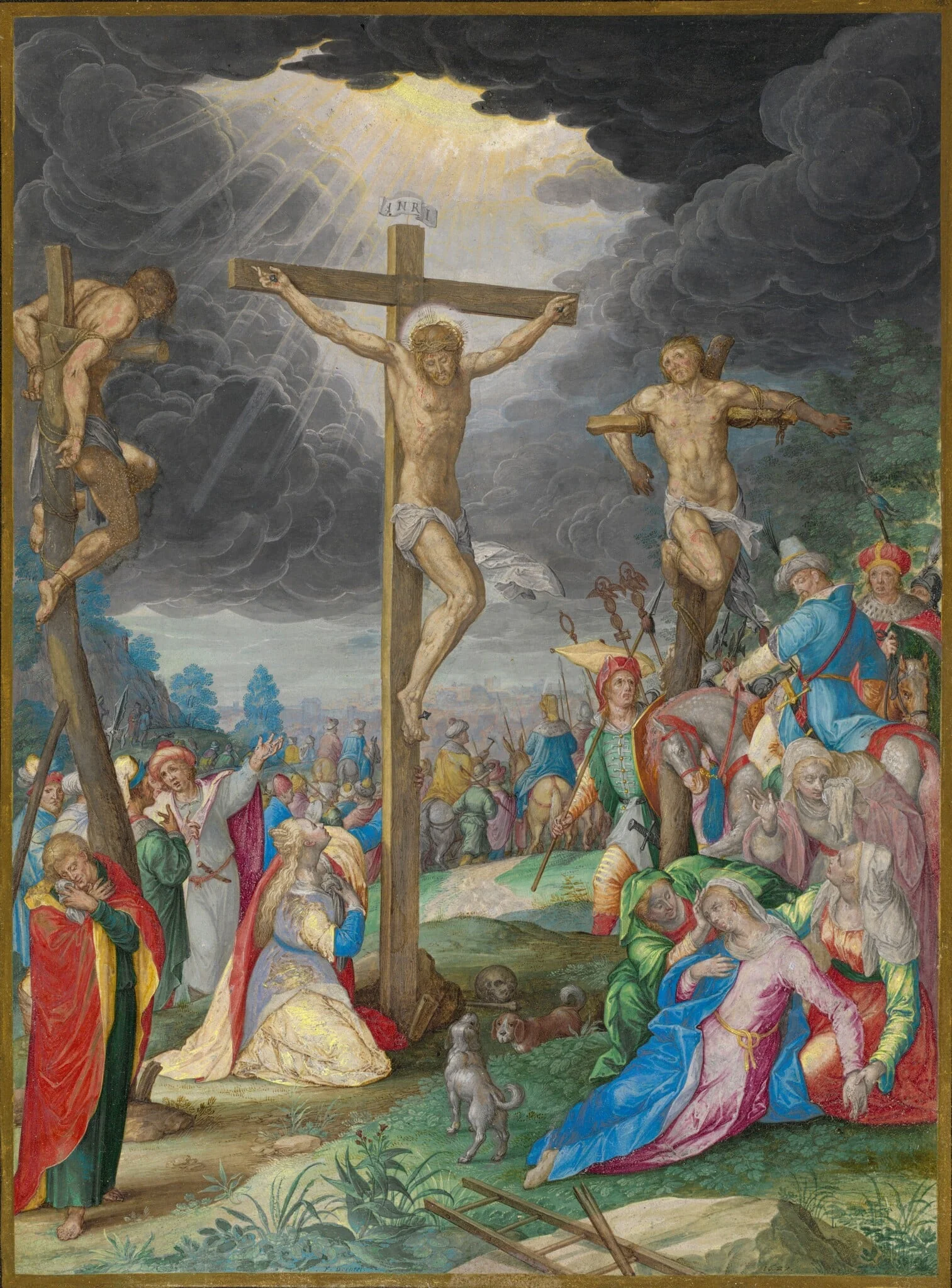 The Crucifixion, by Friedrich Brentel, gouache, 1627
