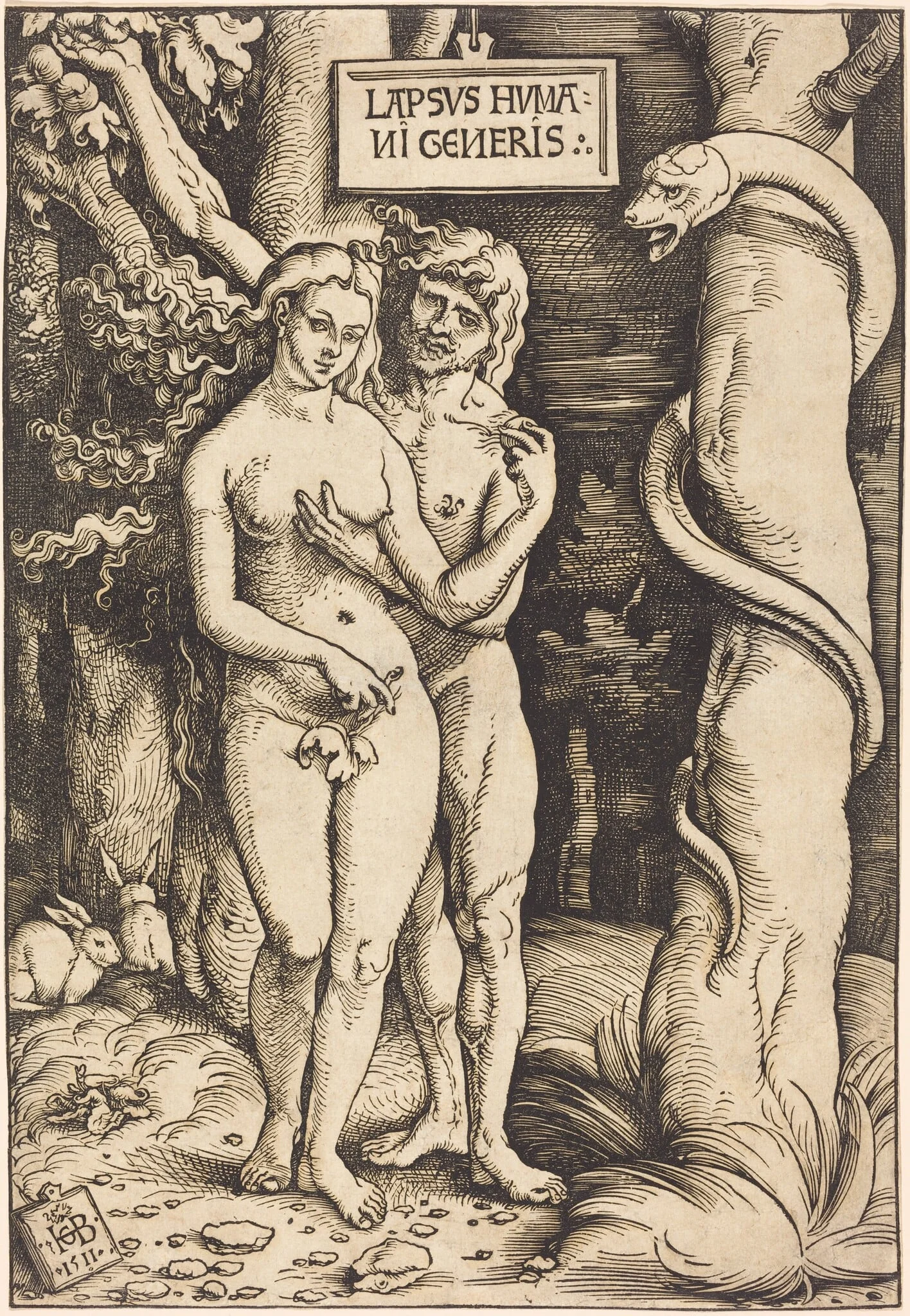 Adam and Eve, by Hans Baldung Grien, ink, 1511