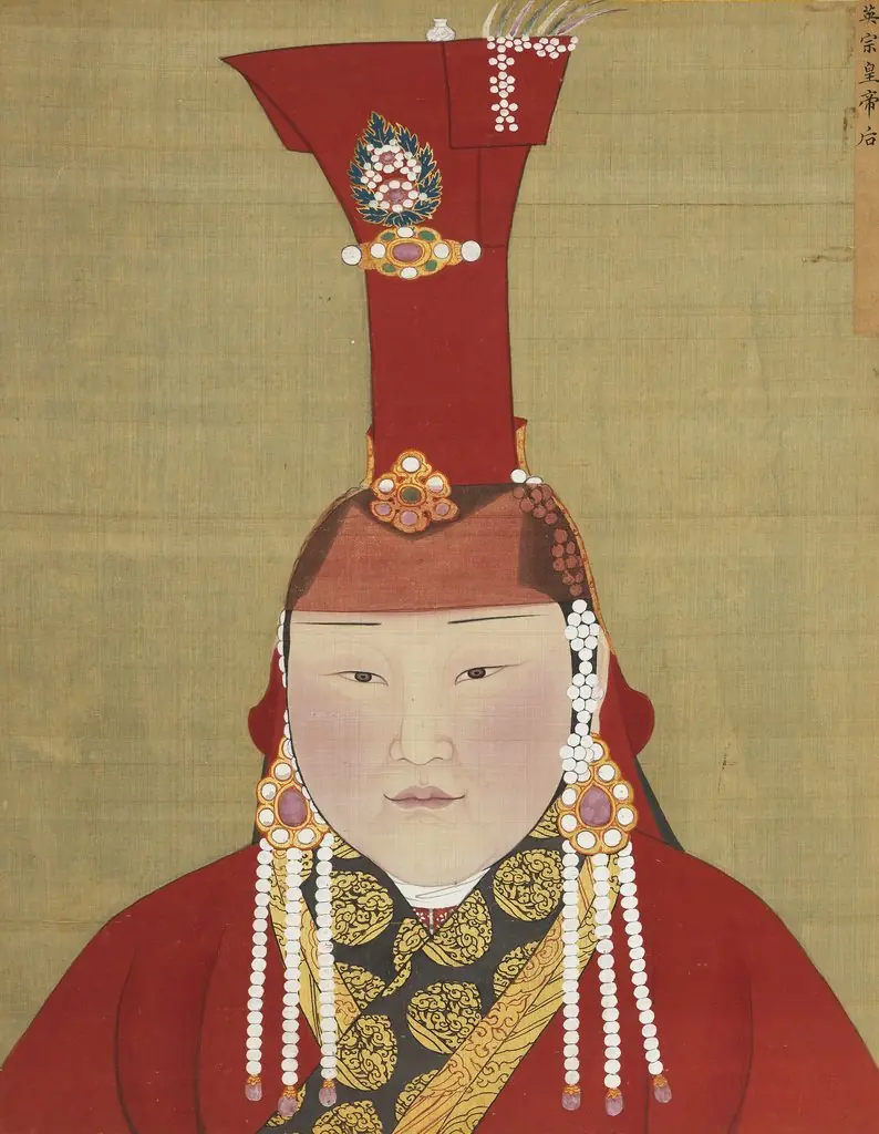 元代后半身像册-英宗皇帝后（2）