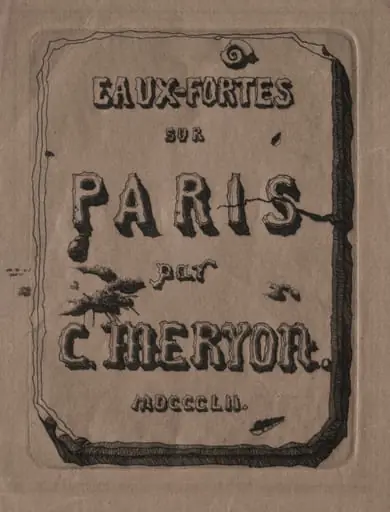 Etchings of Paris:  Title Page