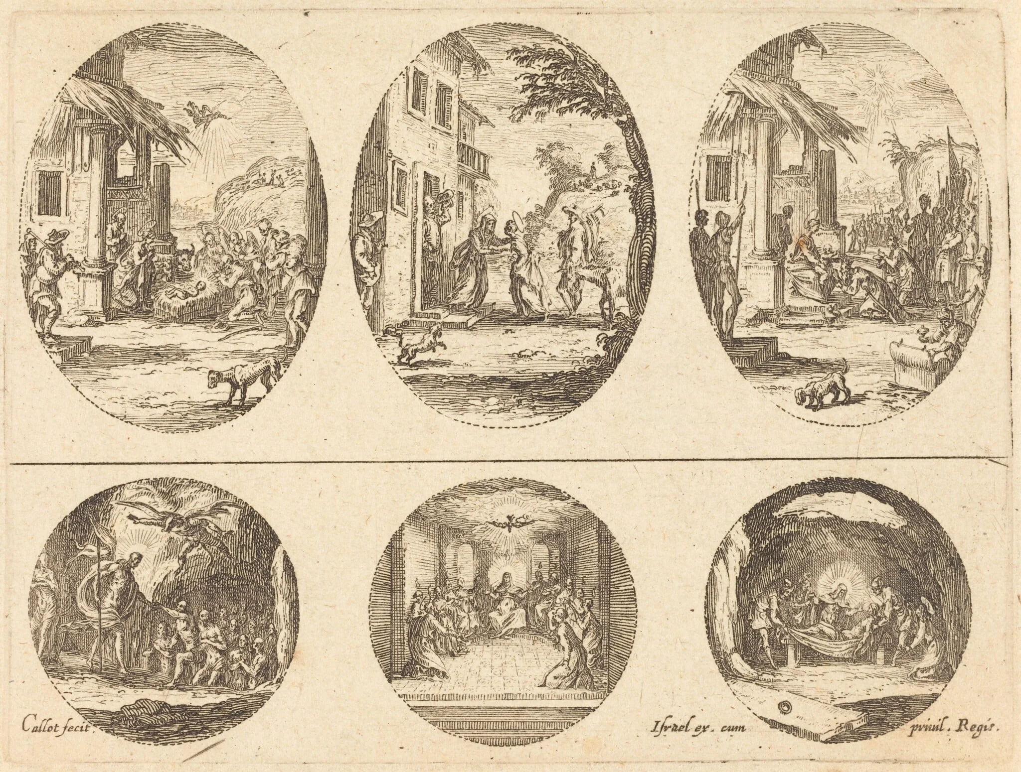 Mysteries of the Passion, by Jacques Callot, ink, 1631