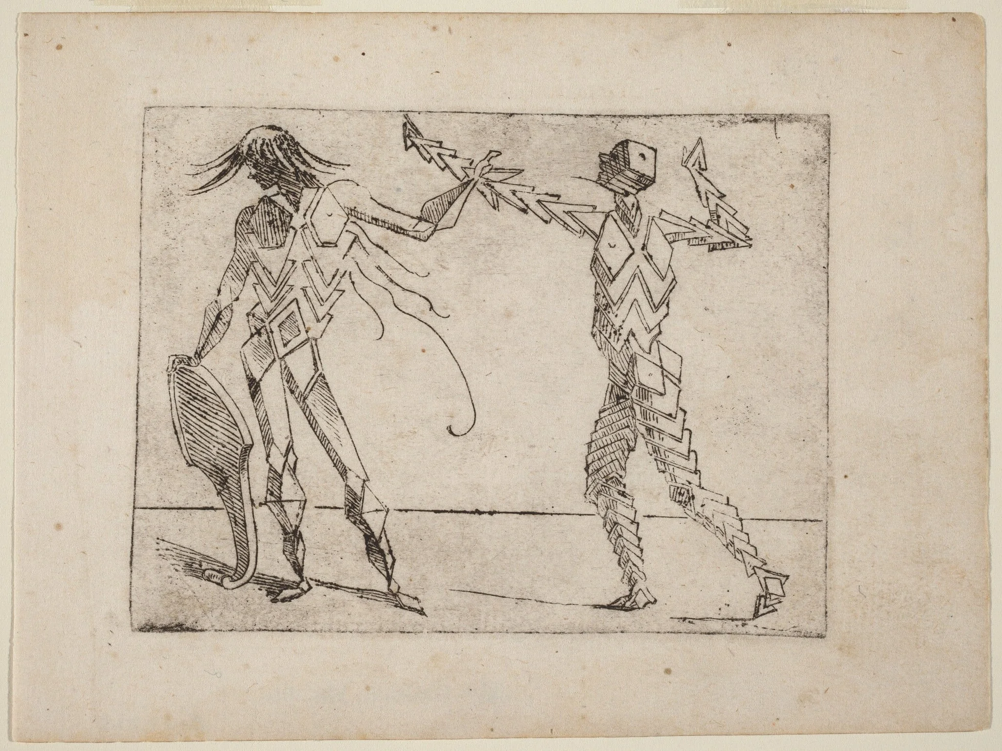 From "Bizzarie di varie Figure", by Giovanni Battista Bracelli, ink, 1624
