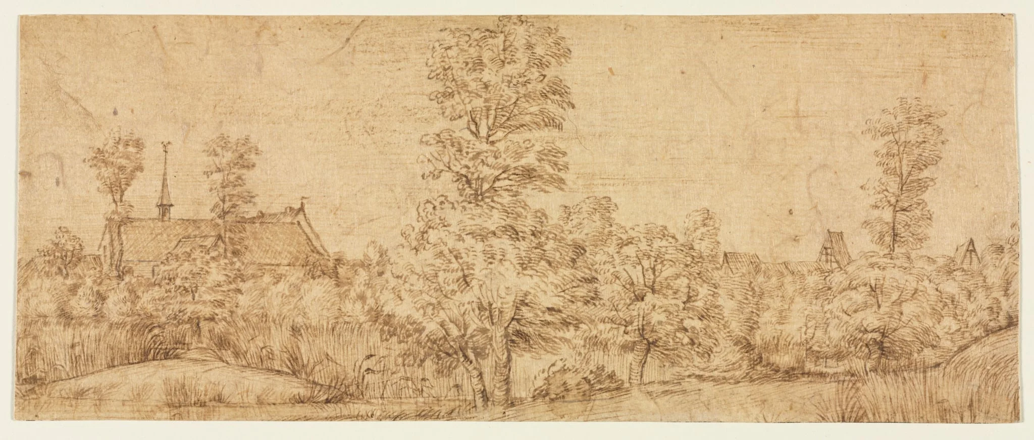 Trees before a Village