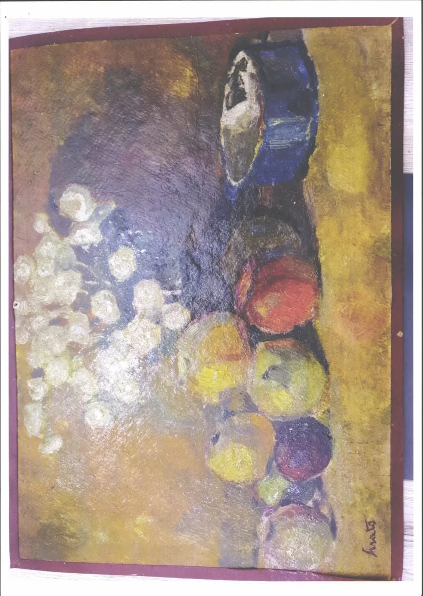 Natură statică cu flori și fructe