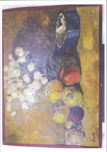 Natură statică cu flori și fructe