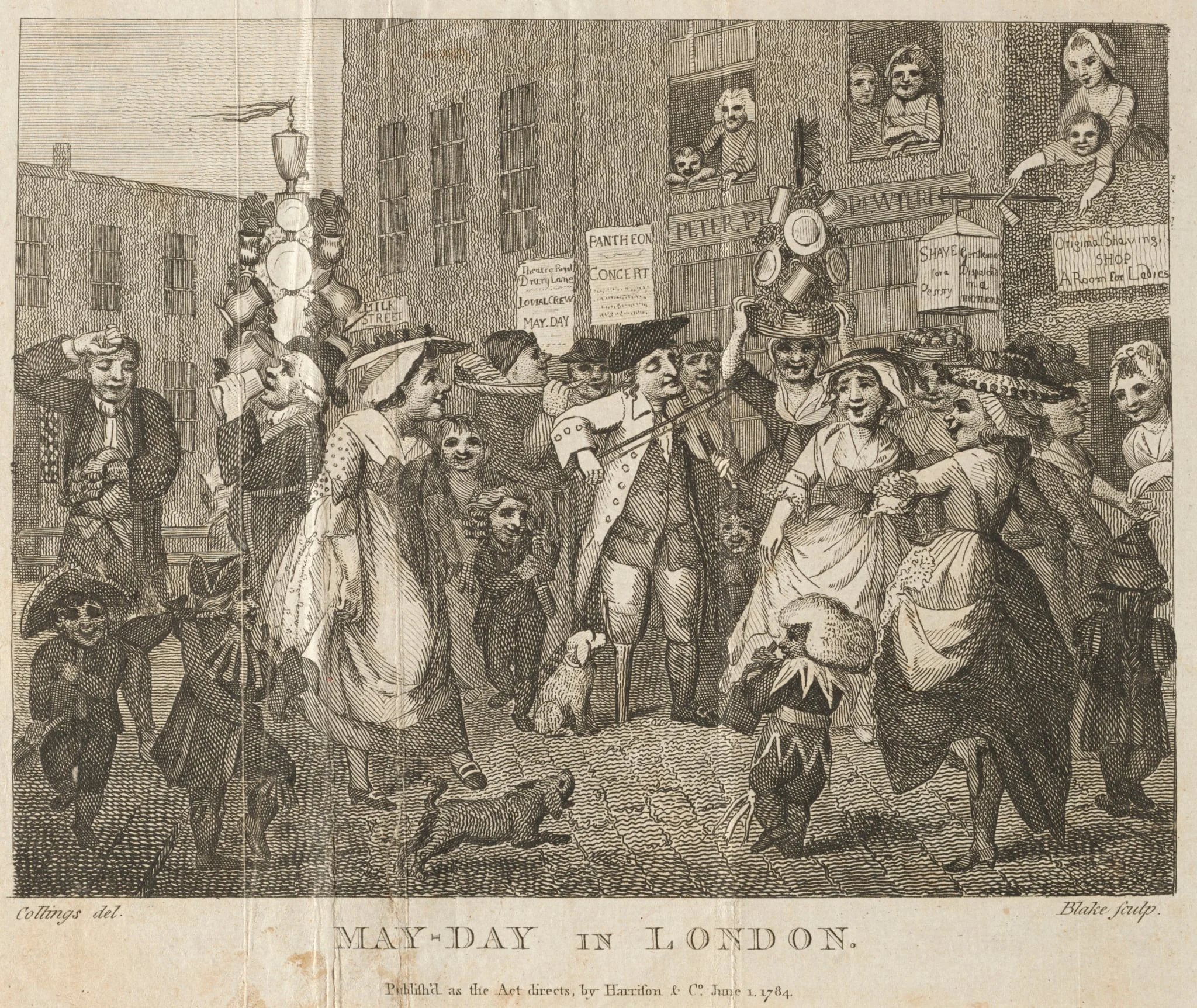 May-Day in London, by William Blake, 1784