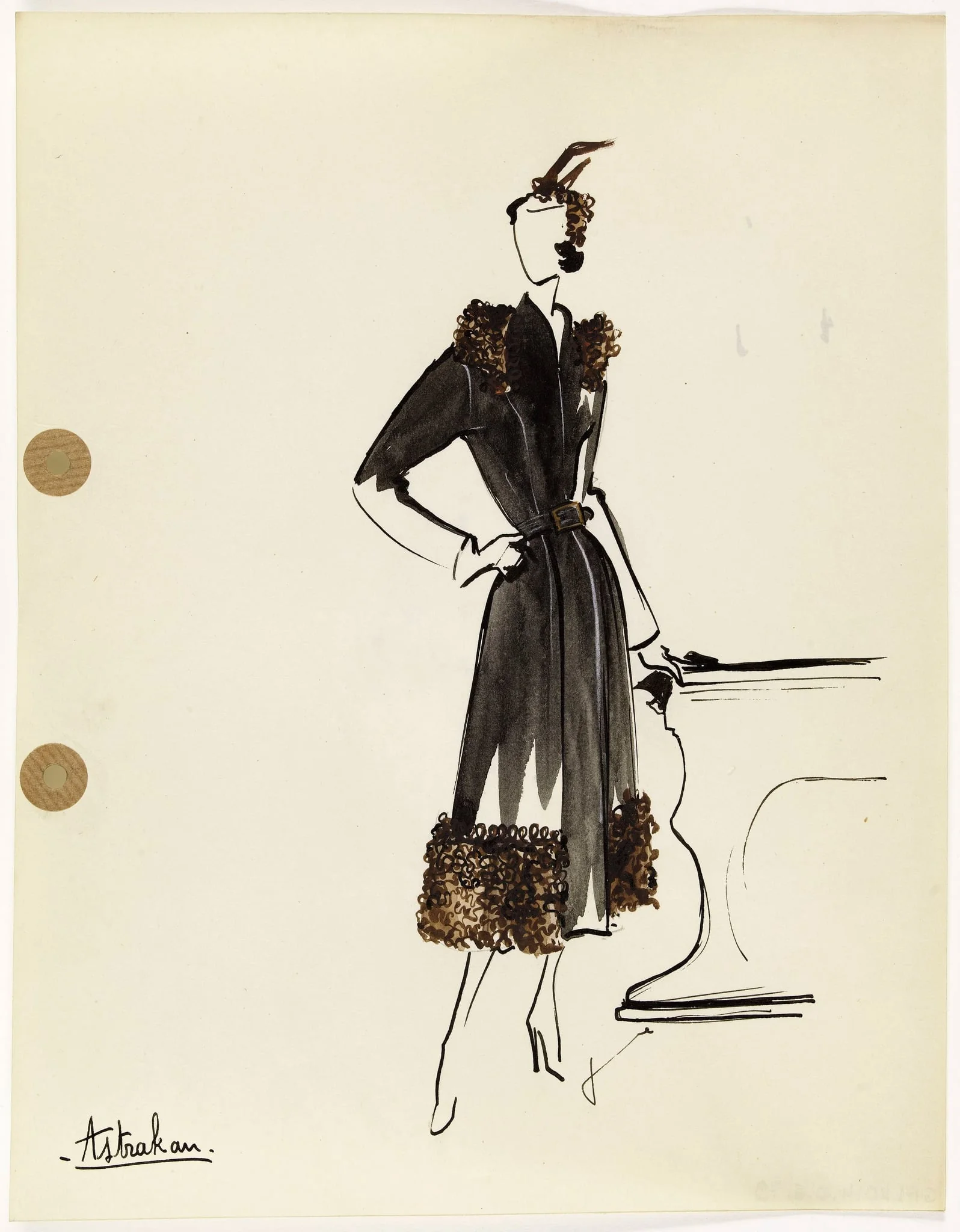'Astrakan', by Carven, 1949