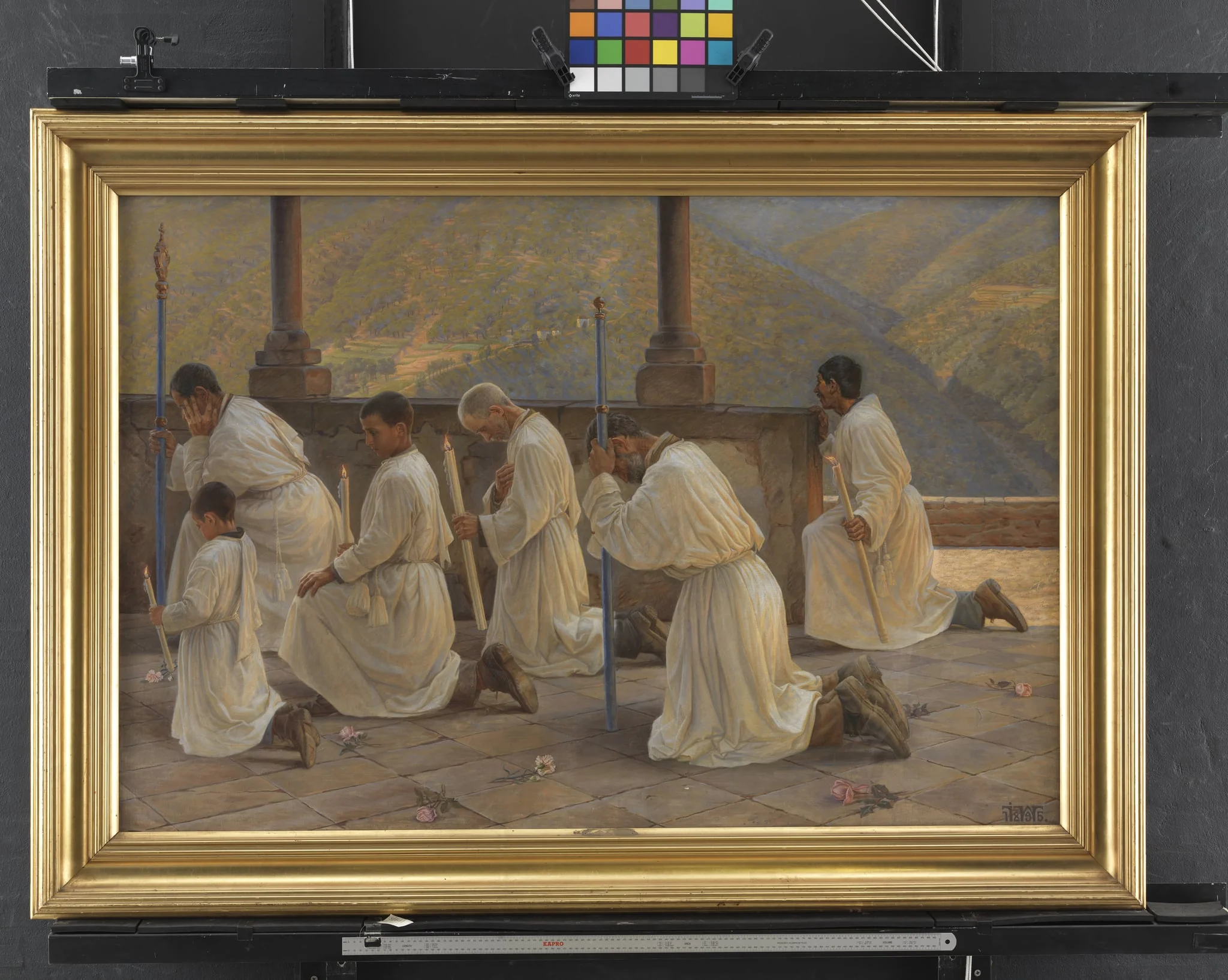 Bøn om regn. Procession i Apenninerne, by Unknown, 1895