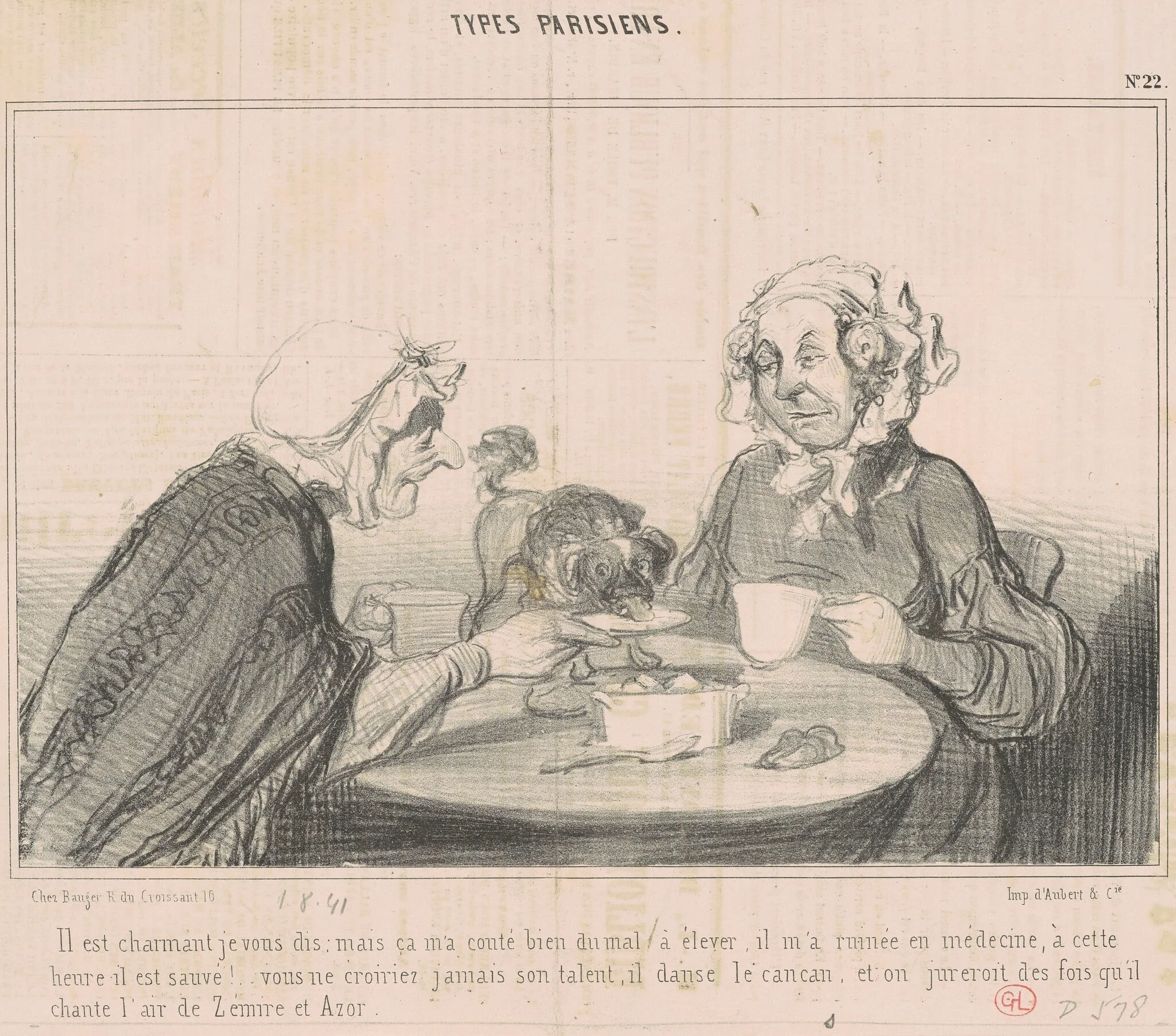 Il est charmant je vous dis..., by Honoré Daumier, ink, 1840