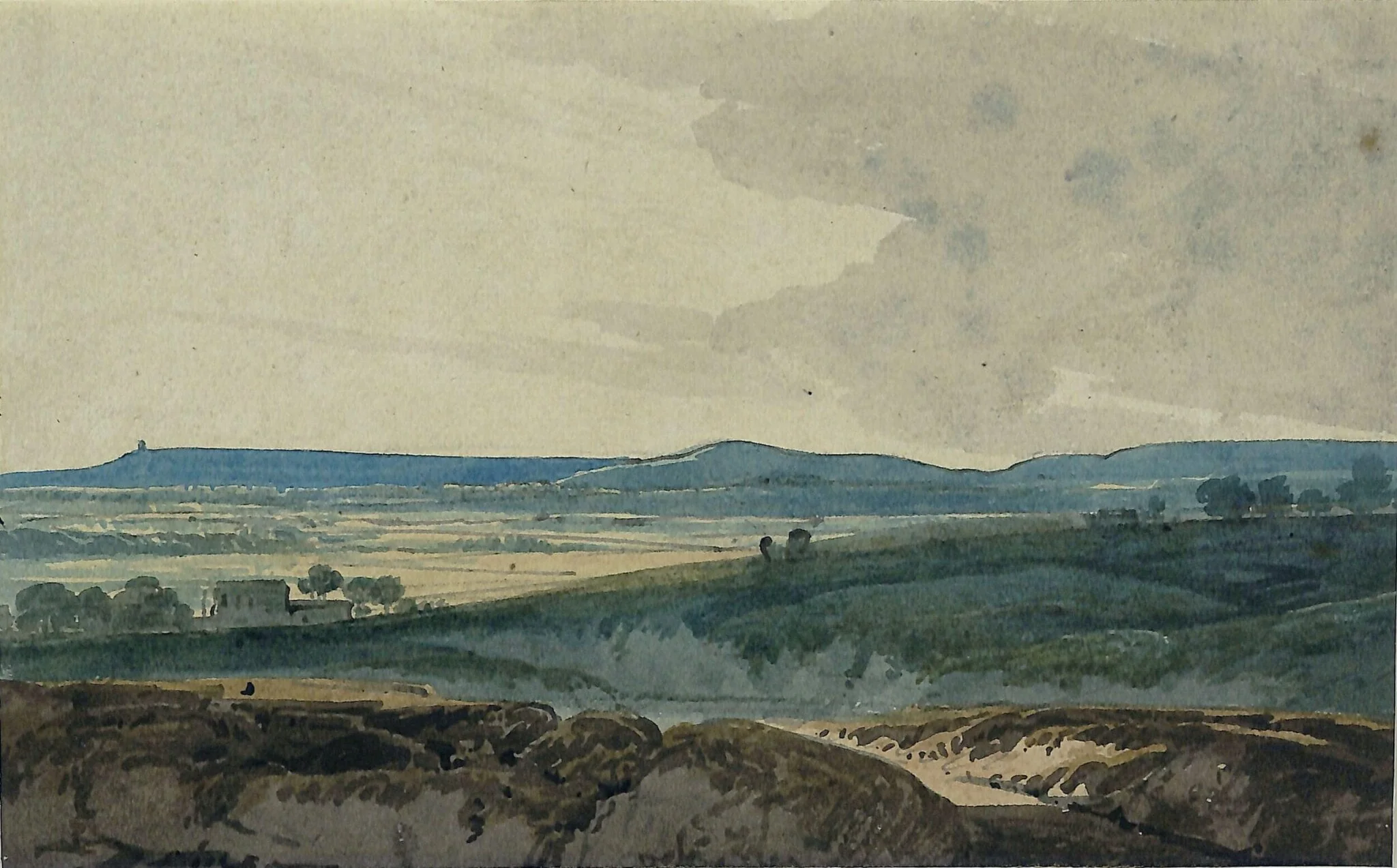 Landscape, by John Baverstock Knight, watercolor, 1805