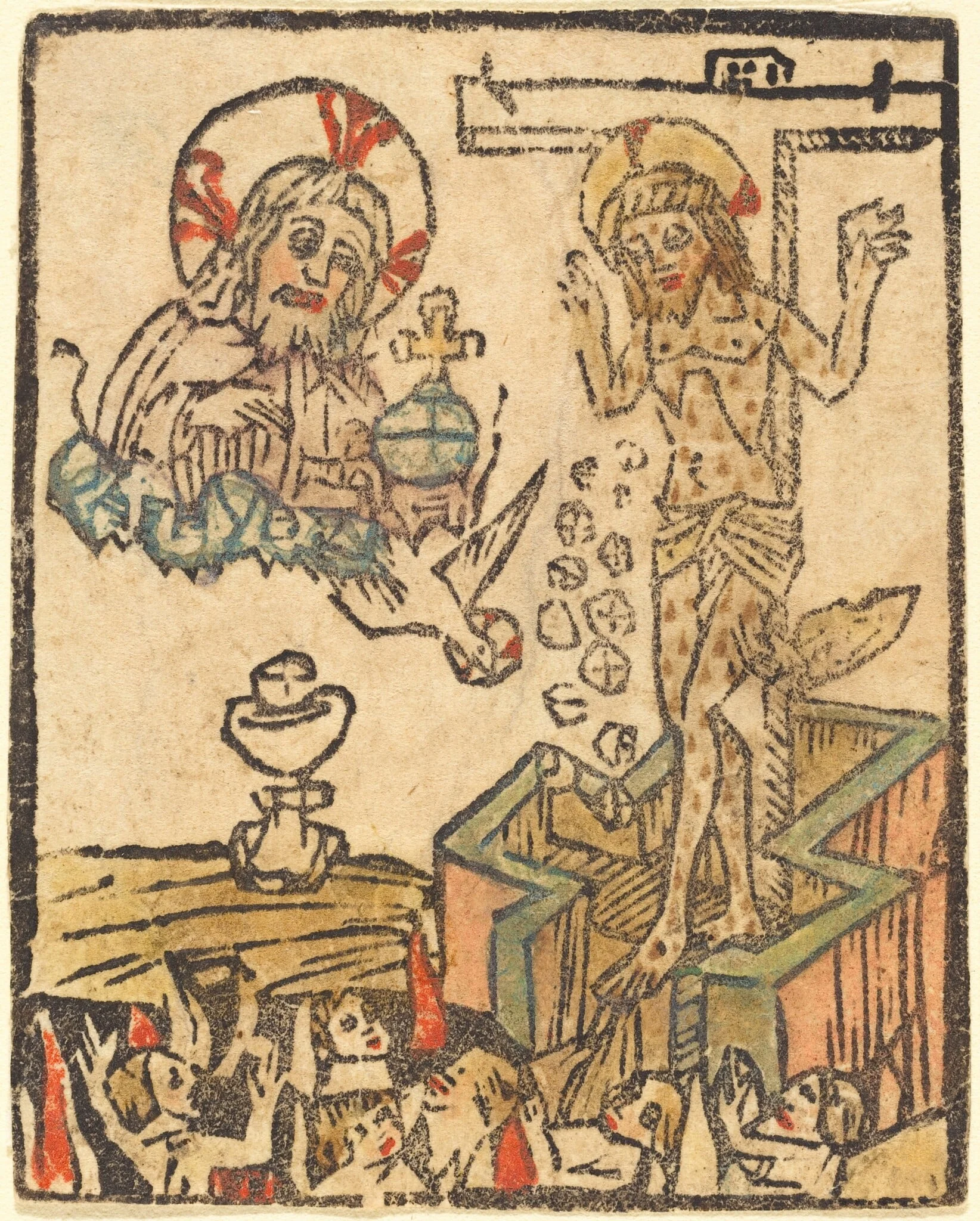 Allegory of the Eucharist, by German 15th Century, ink, 1490