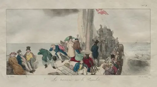 Souvenirs of London:  Crossing on the Packet Boat