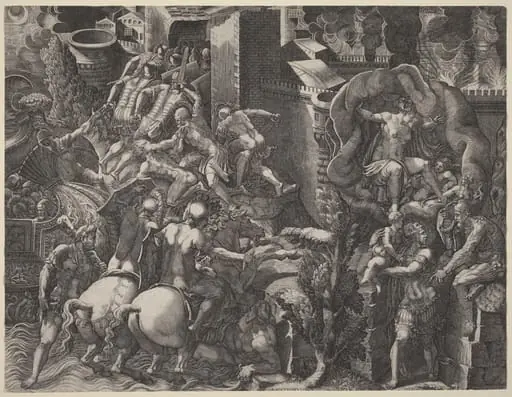 The Fall of Troy and the Escape of Aeneas