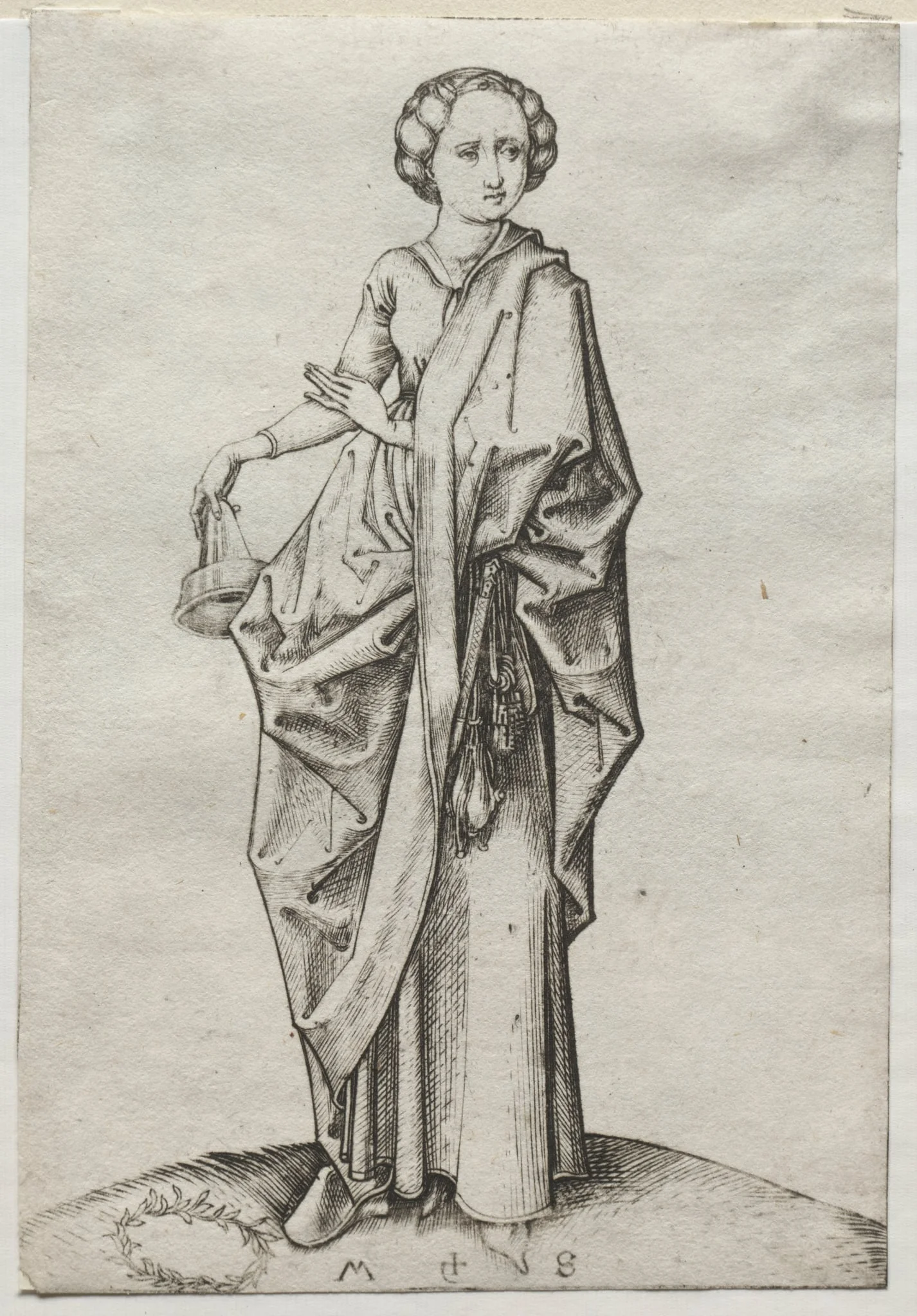 The Fourth of the Foolish Virgins, by Martin Schongauer, 1474