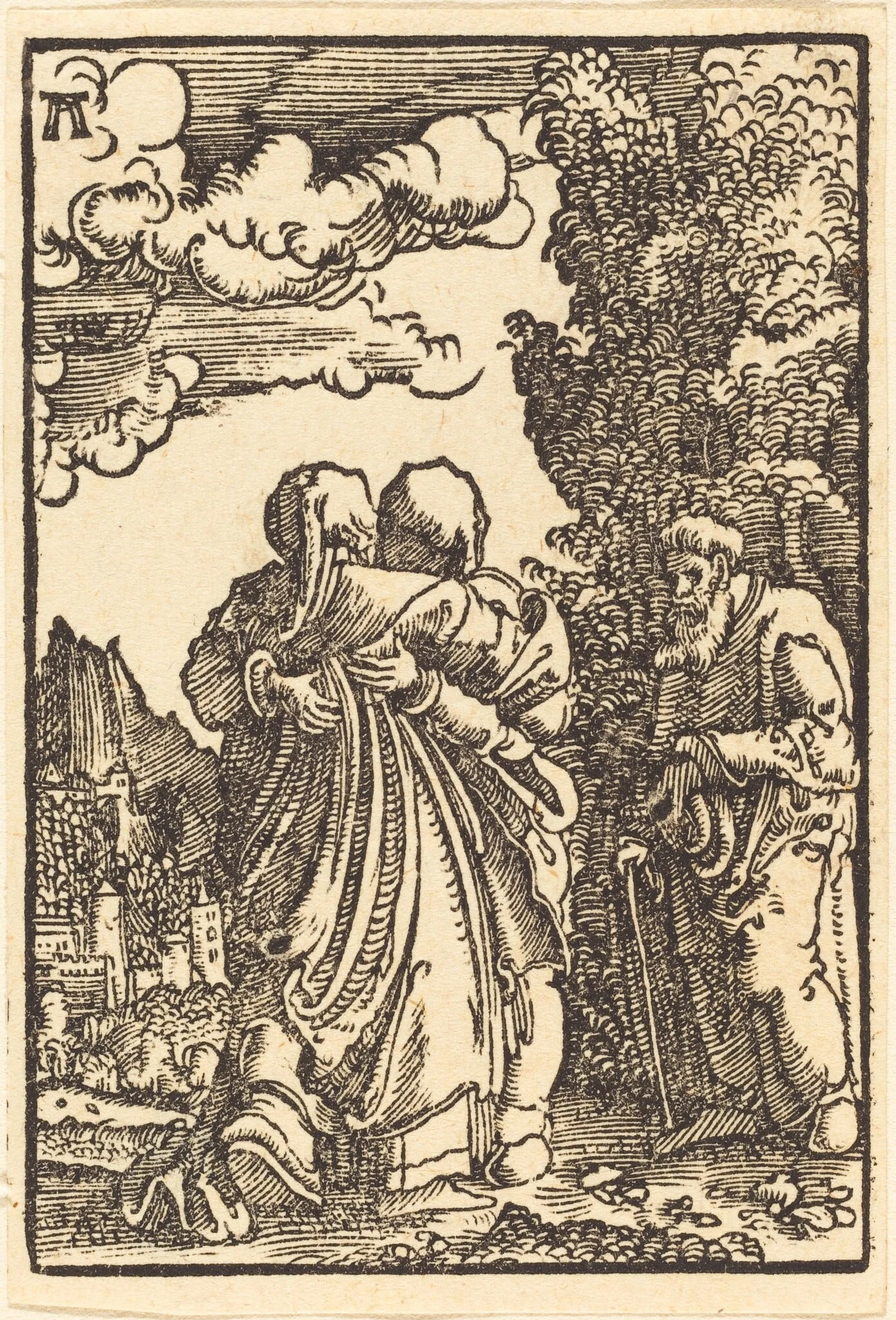 The Visitation, by Albrecht Altdorfer, ink, 1513