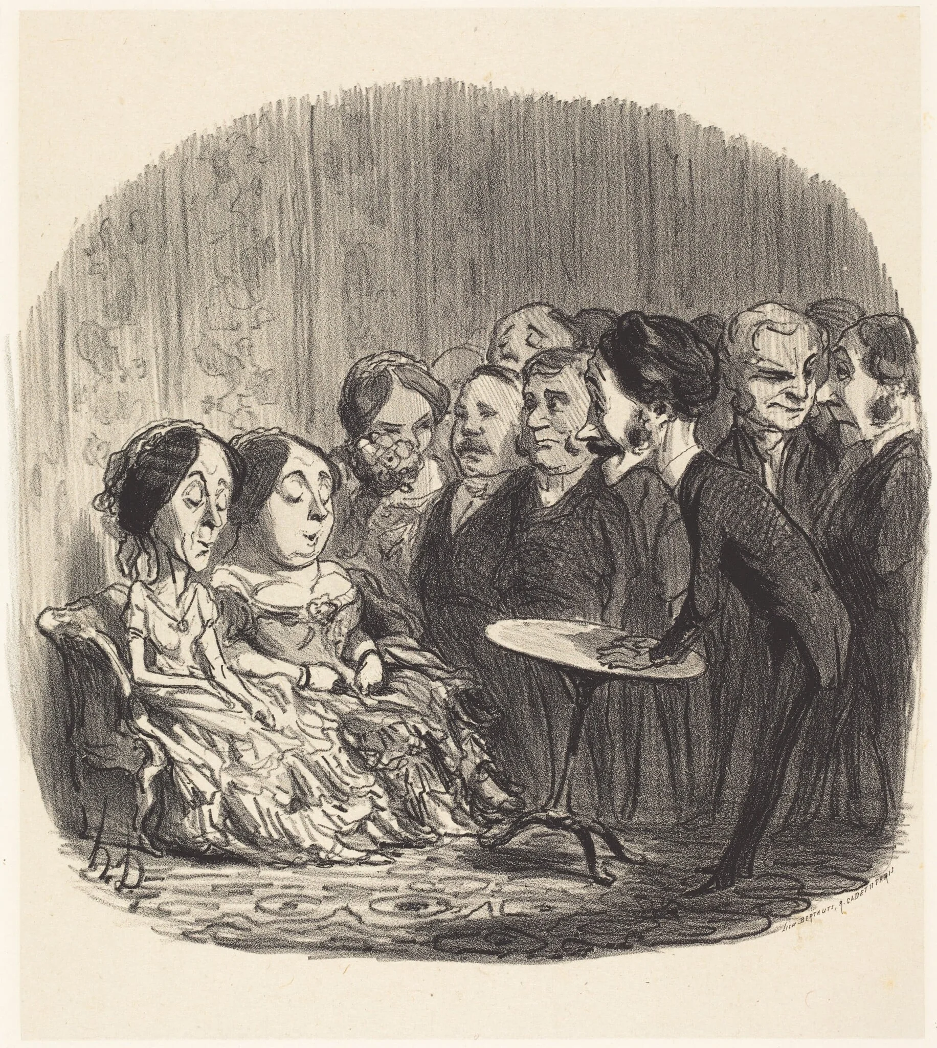 L'Esprit frappeur, by Honoré Daumier, ink, 1851