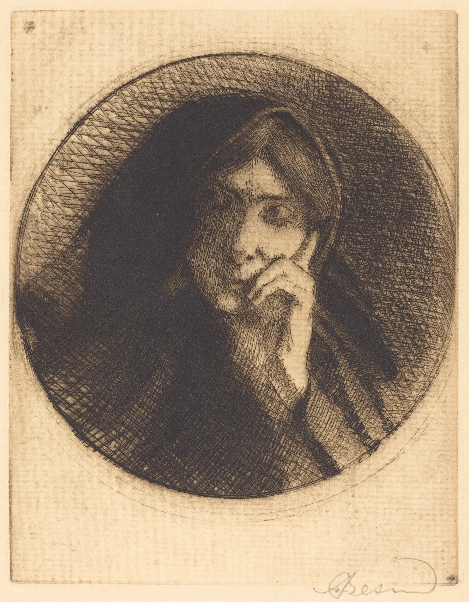 Madame Aman Jean, by Paul-Albert Besnard, ink, 1898