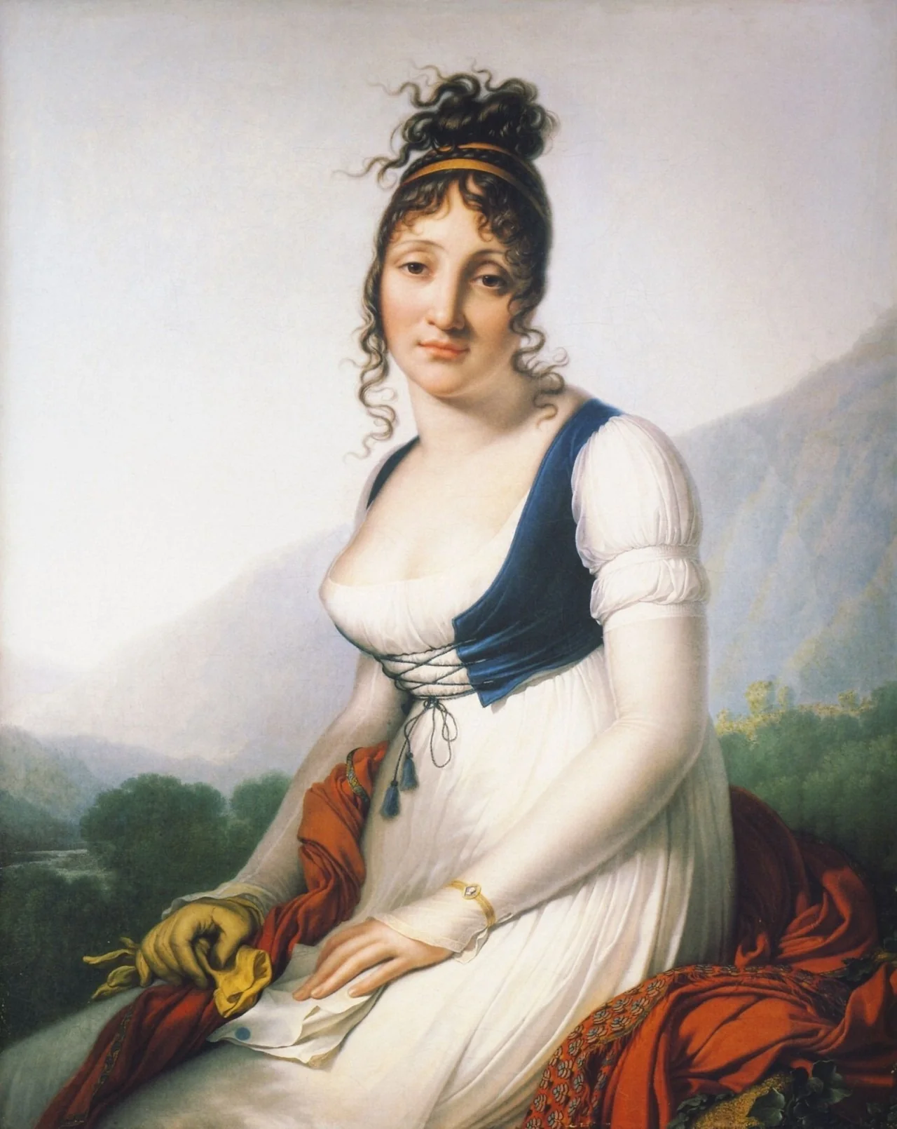 Portrait of Comtesse Marie-Henriette Doullé de Bonneval, by Anne-Louis Girodet, oil, 1800