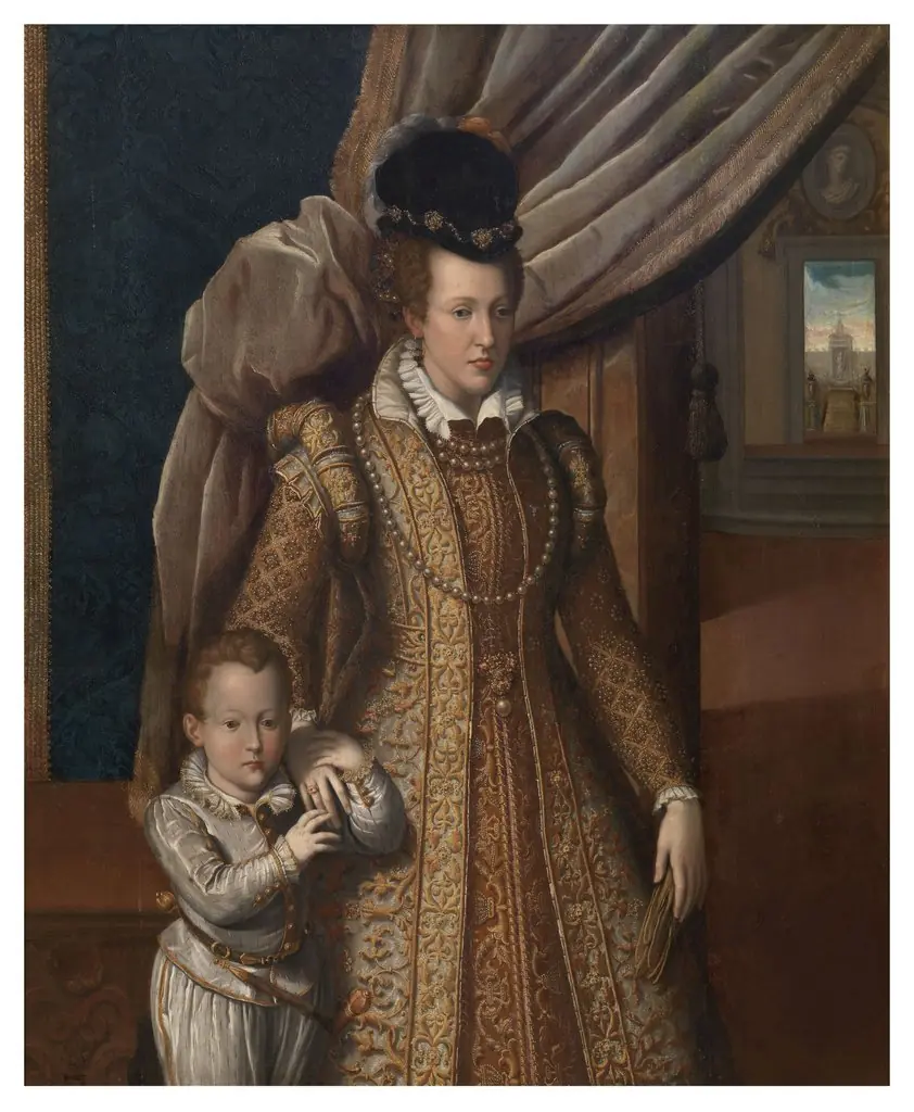 Portrait of Joanna of Austria with her son Philip