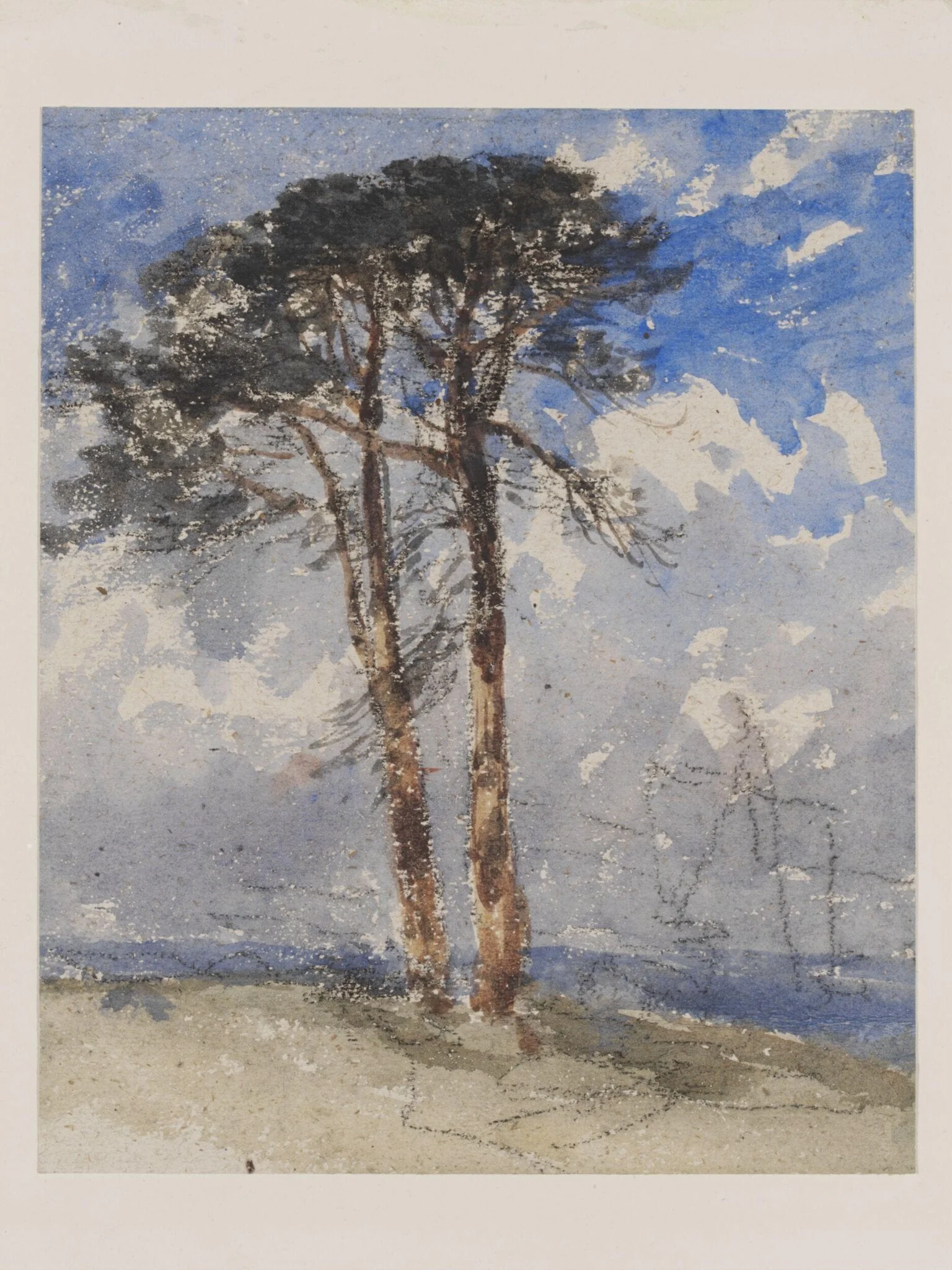 Scotch Firs, by David Cox, watercolor, 1810