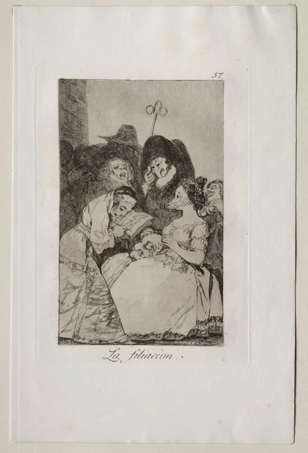 The Filiation, Plate 57, by Francisco Goya, 1799