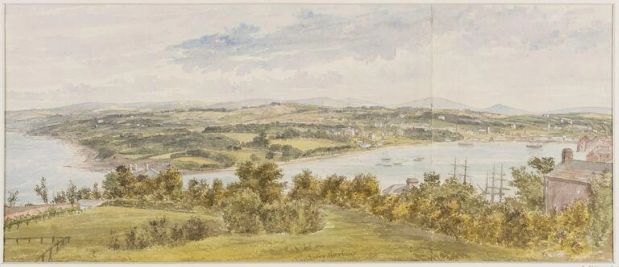 Londonderry Harbour, by Thomas Brittain Vacher, watercolor, 1861
