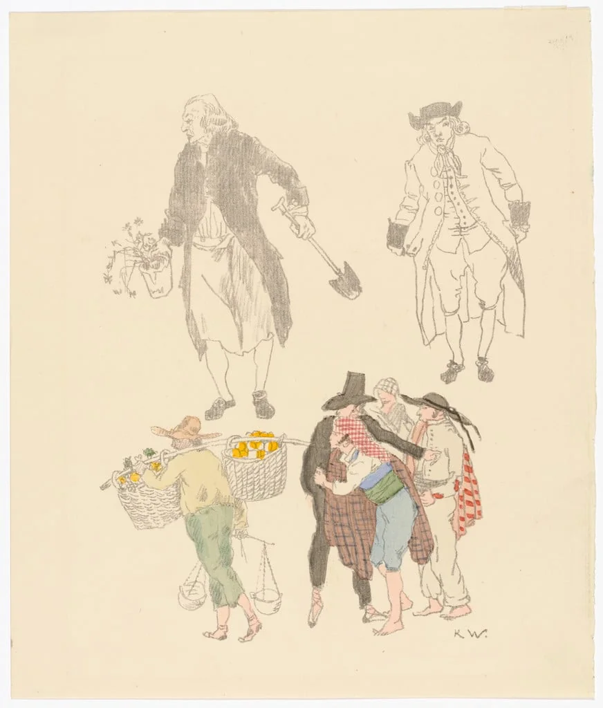 Untitled, by Karl Walser, ink, 1920