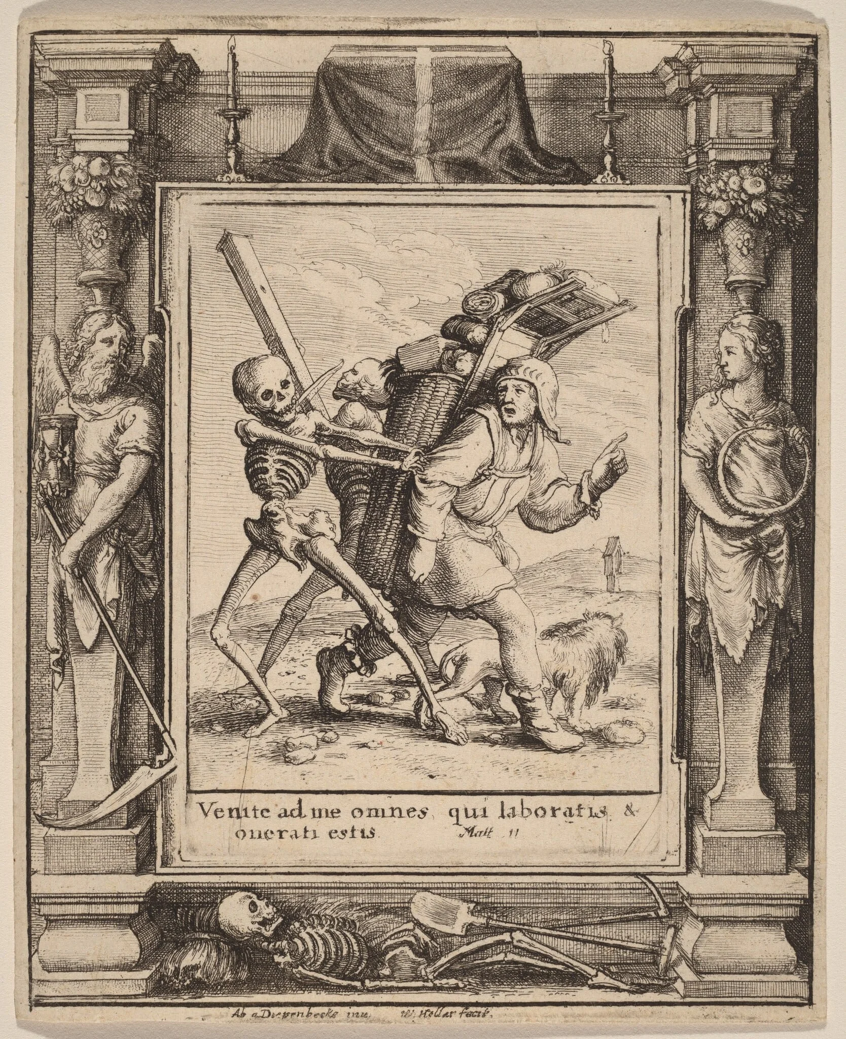 Peddler, by Wenceslaus Hollar, ink, 1651