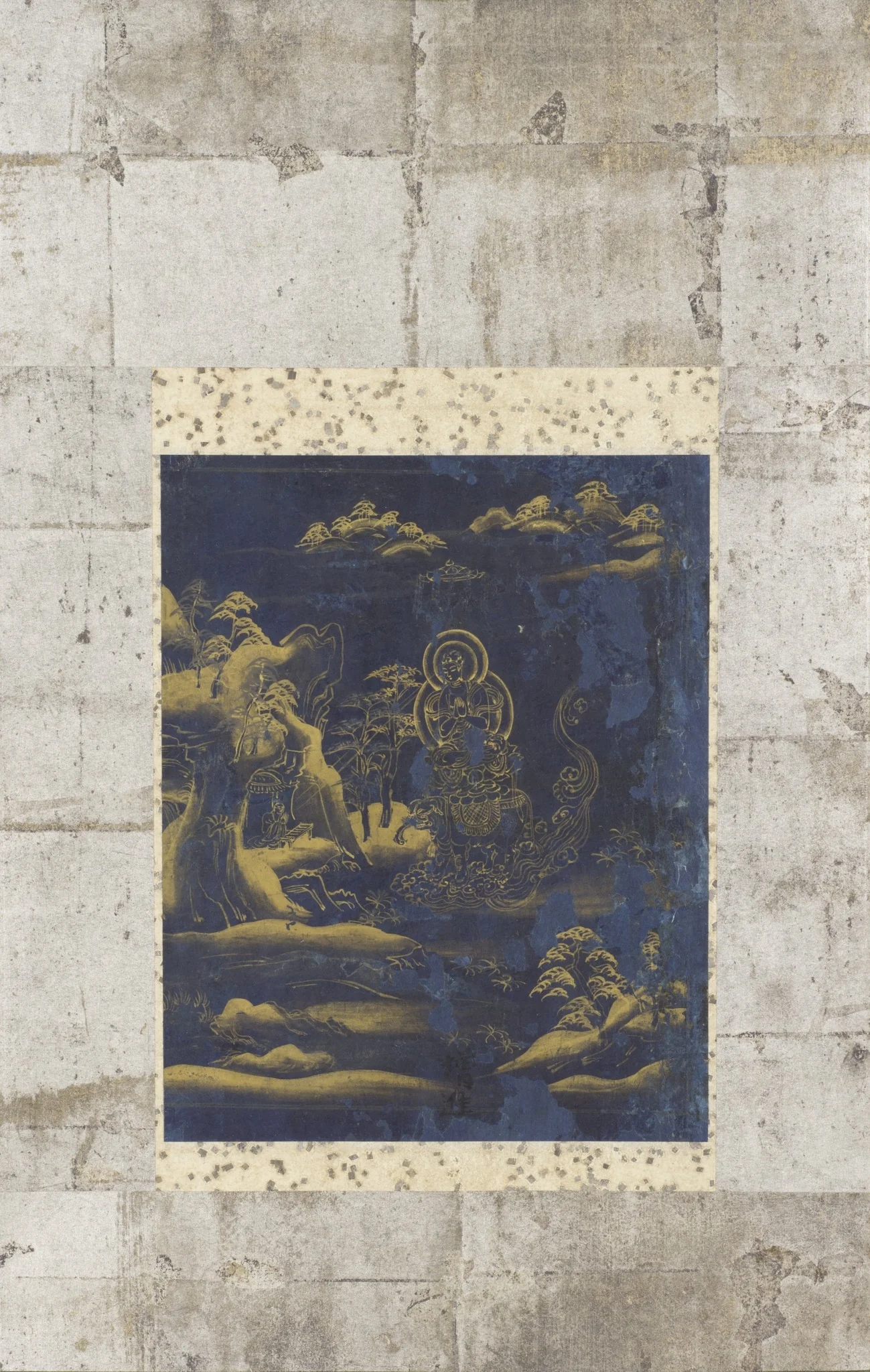 Frontispiece Painting of the Sutra of Meditation on Samantabhadra from the Threefold Lotus Sutra, Chusonji Version, by Unknown, unspecified, 1150