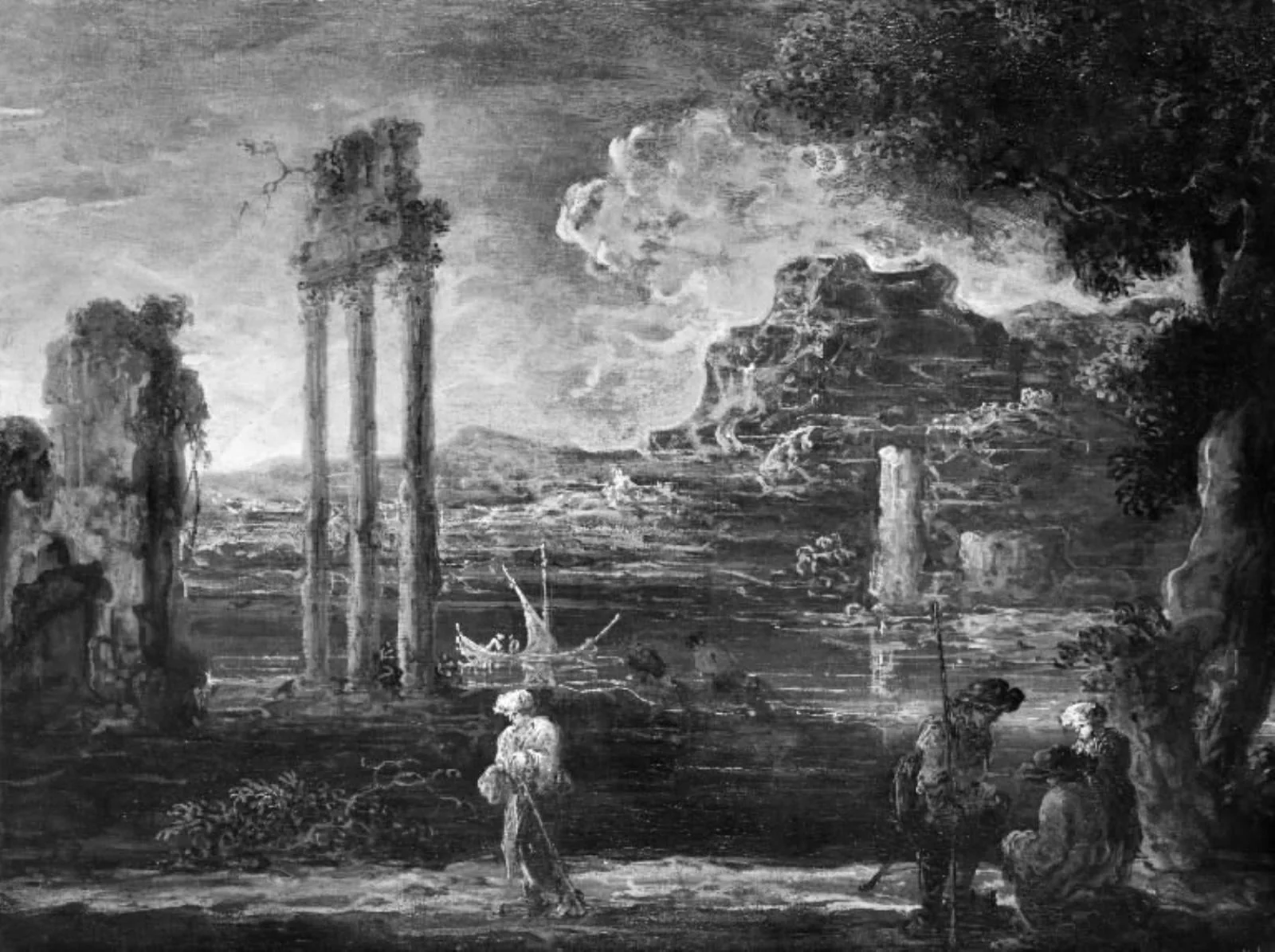 Italian Imaginary Landscape, by Unknown, unspecified, 1664