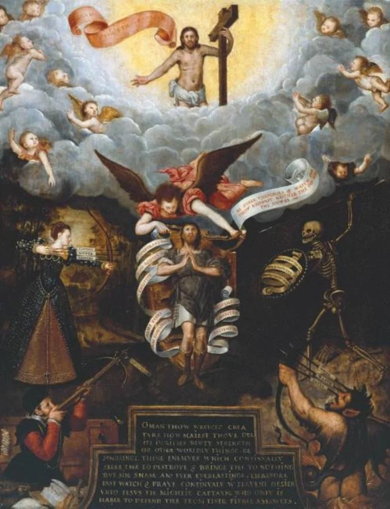 An Allegory of Man, by Unknown, oil, 1598