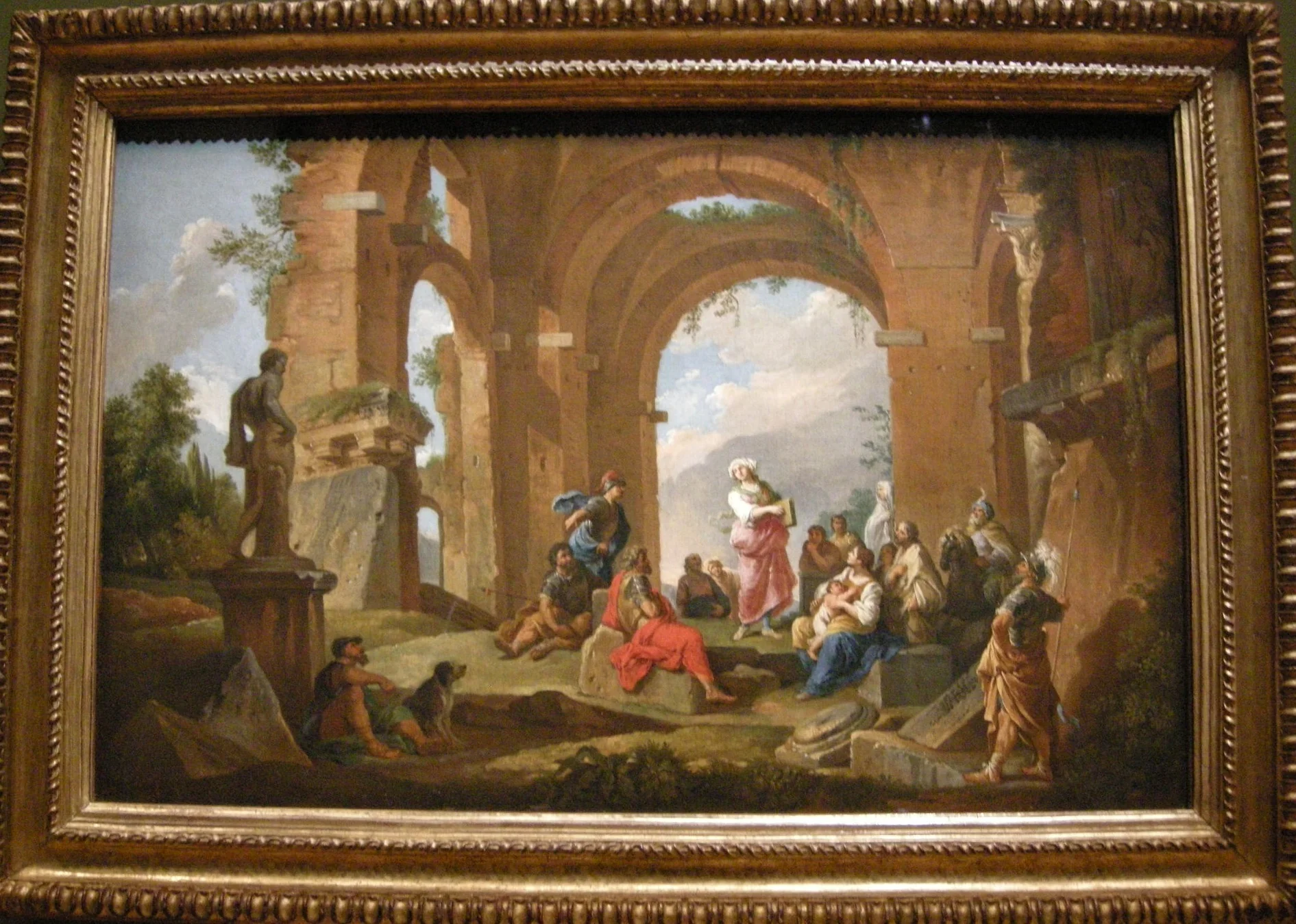 The Cumaean Sibyl delivering the Oracles, by Giovanni Paolo Panini, oil, 1741