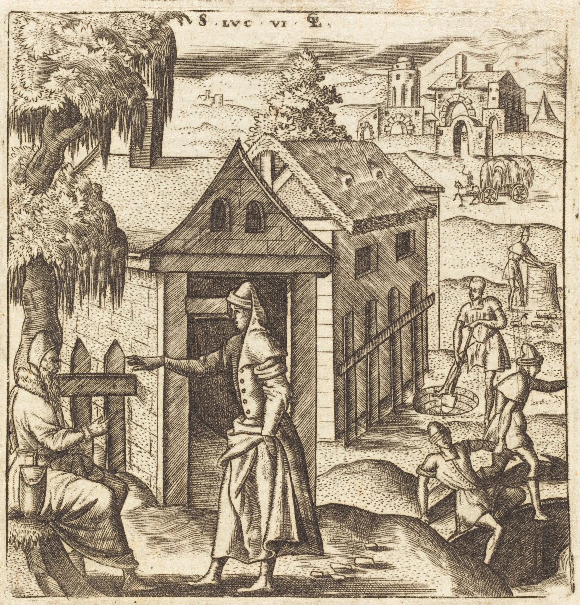 The Parable of the Blind Man, by Léonard Gaultier, ink, 1578
