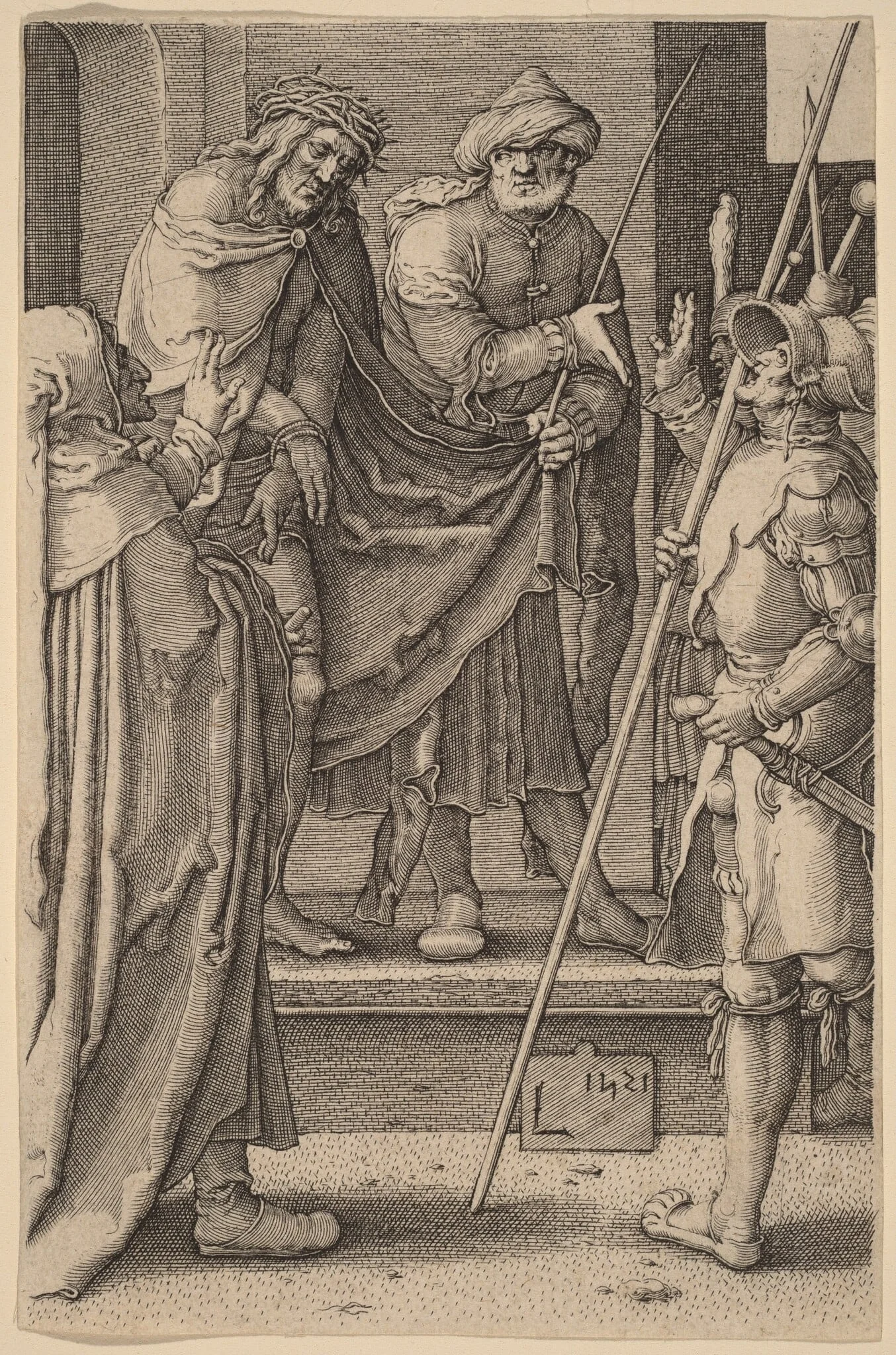 Ecce Homo, by Lucas van Leyden, ink, 1521