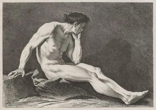 Seated Man with Head in Hand