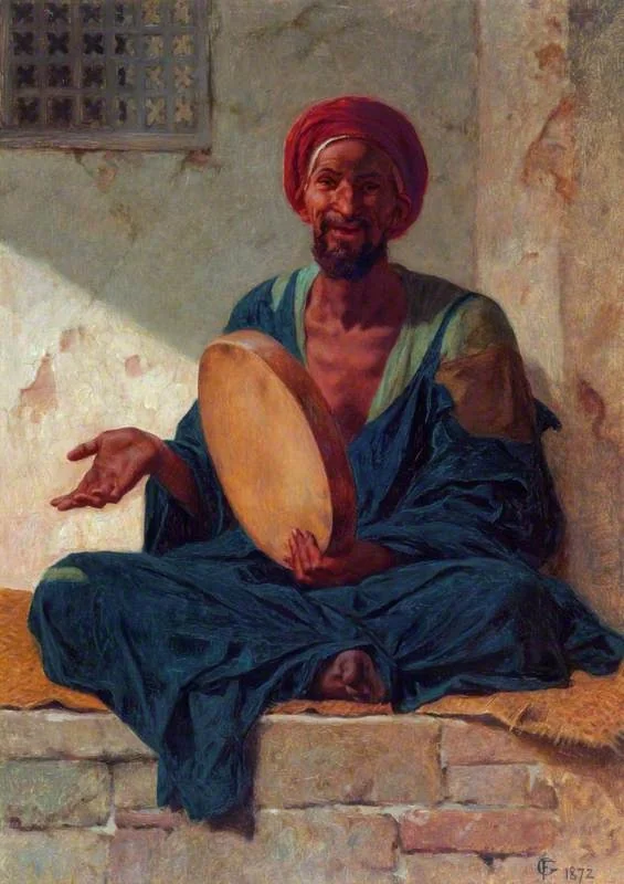 An Arab Improvisatore, by Frederick Goodall, oil, 1872