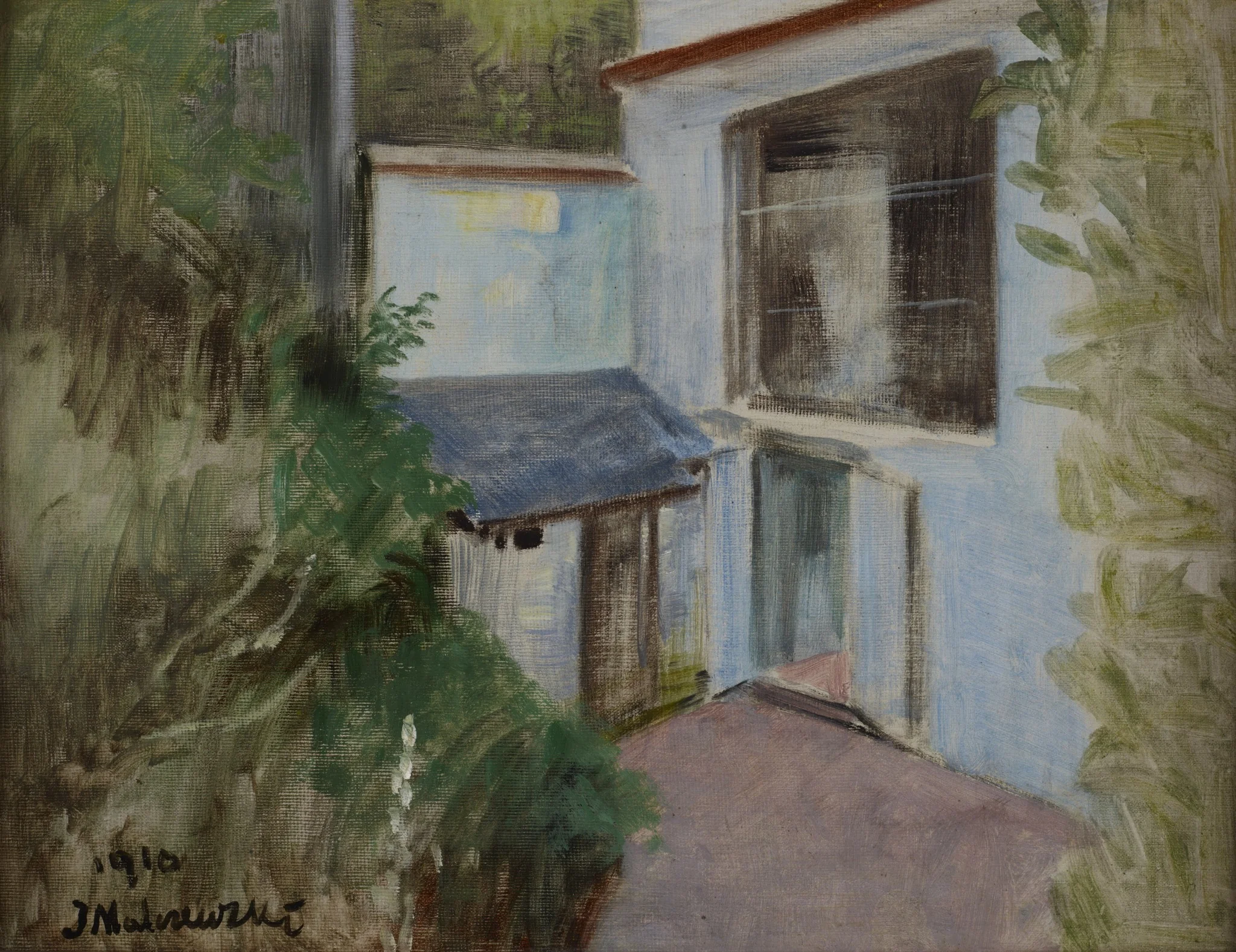 From One's Own Villa, by Jacek Malczewski, oil, 1910