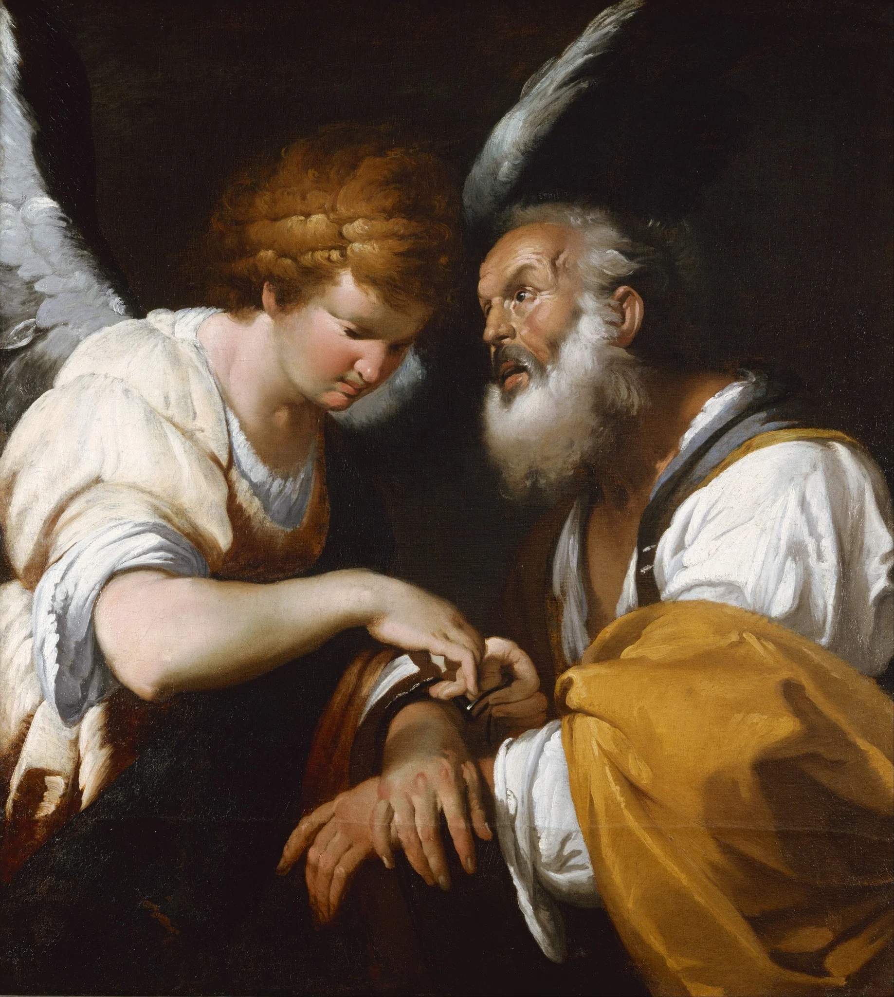 The release of St Peter, by Bernardo Strozzi, oil, 1635