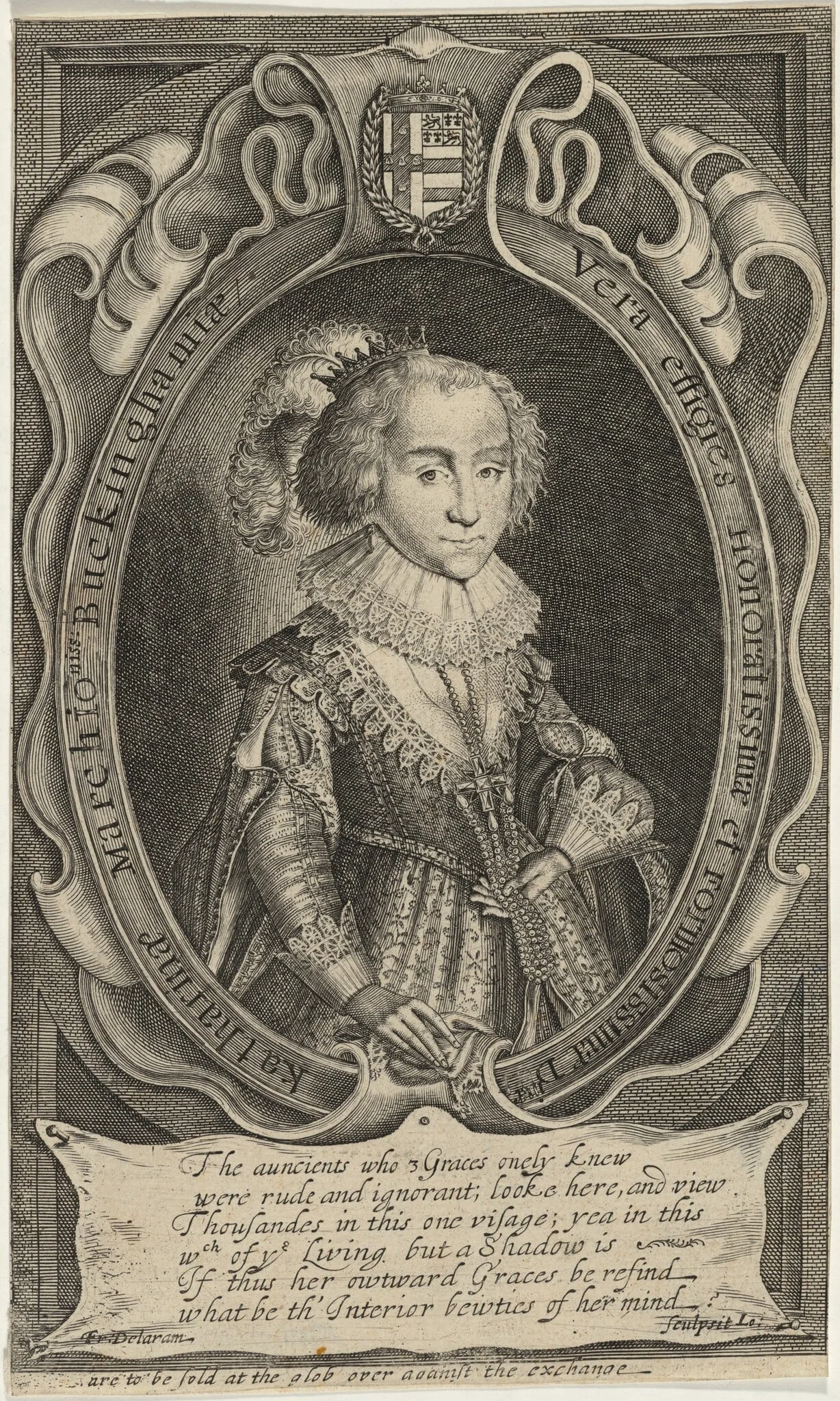 Catherine Mannes, by Francis Delaram, ink, 1608