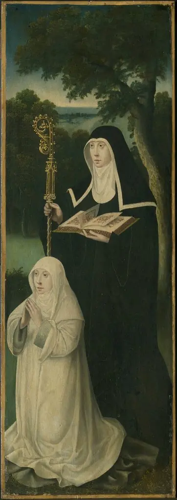 Saint Gertrude of Nivelles and an Augustinian Canoness