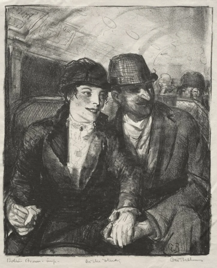 In the Subway, by George Bellows, 1921
