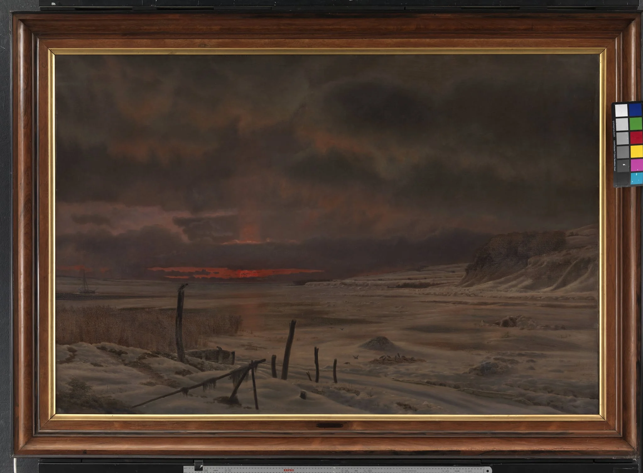 A Winter's Evening by a Danish Fiord, by Unknown artist, 1875