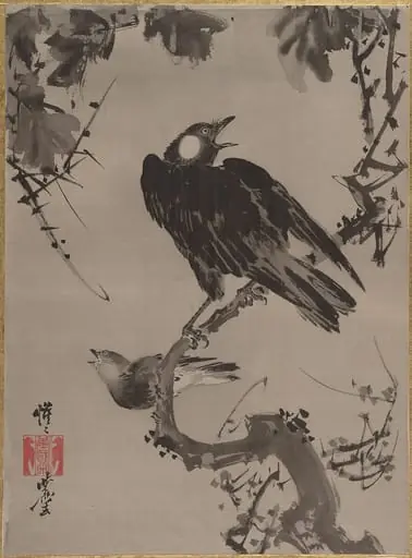 ムクドリ図|Starlings on a Branch