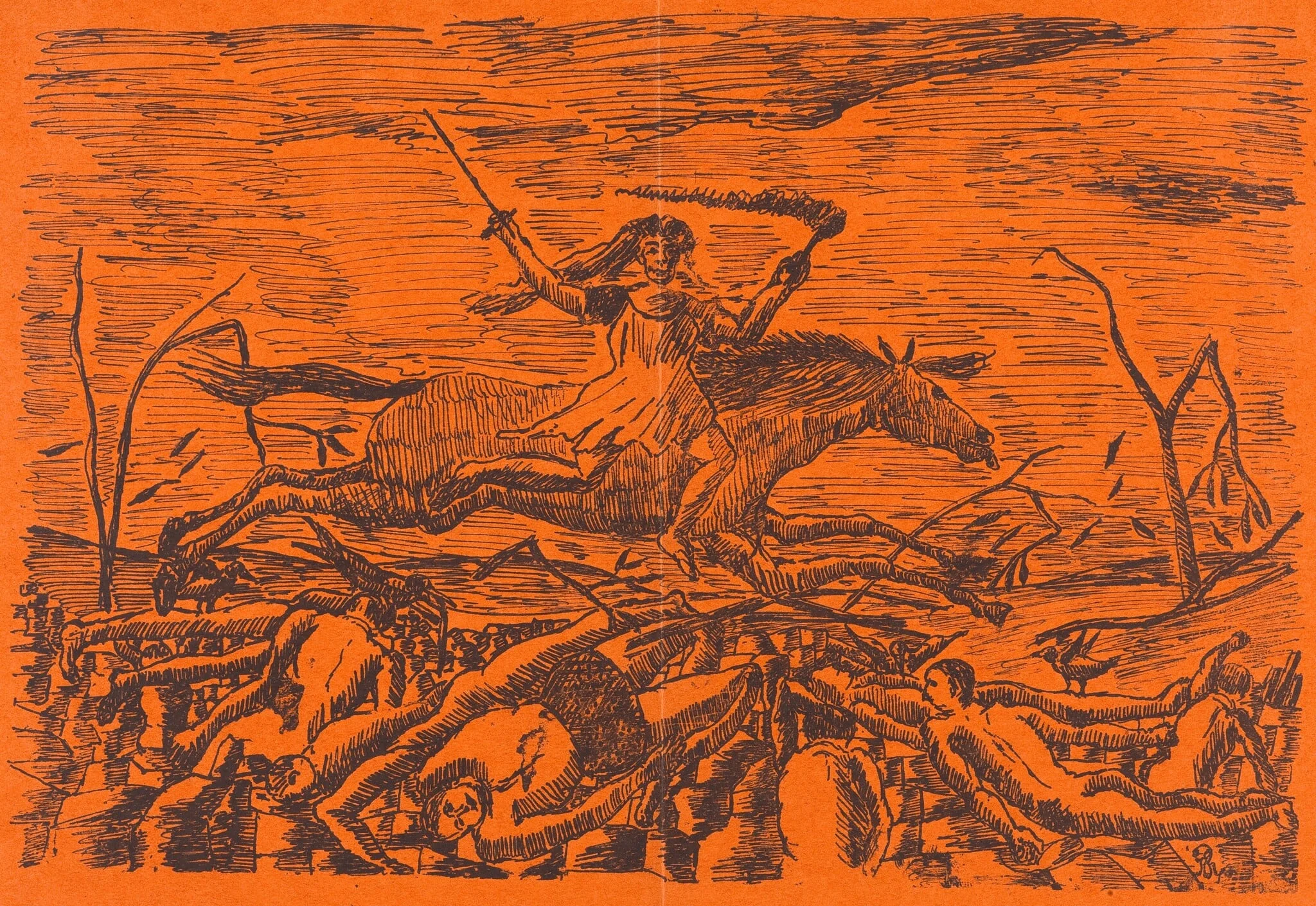 La Guerre (The War), by Henri Rousseau, ink, 1894