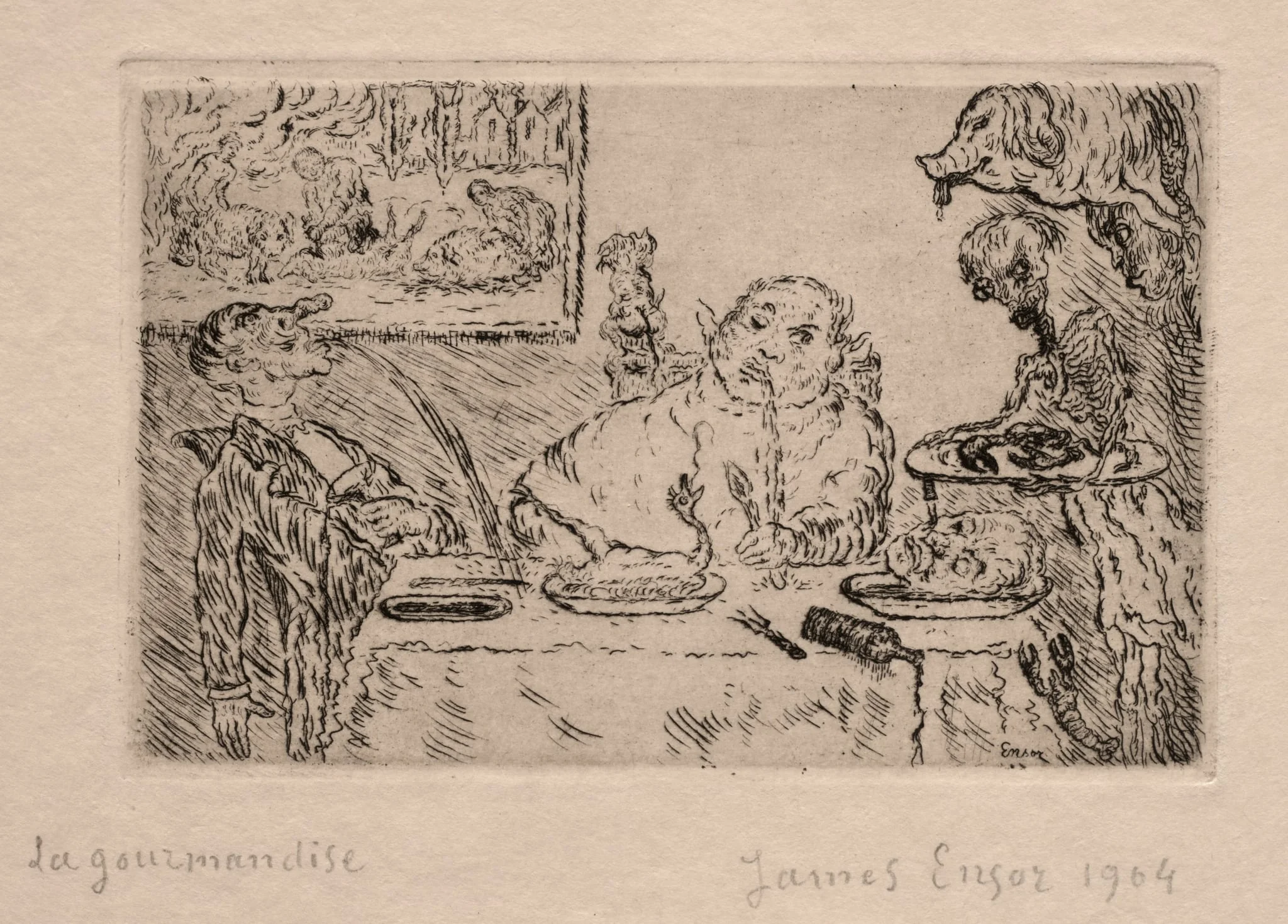 The Seven Deadly Sins: Gluttony, by James Ensor, 1904