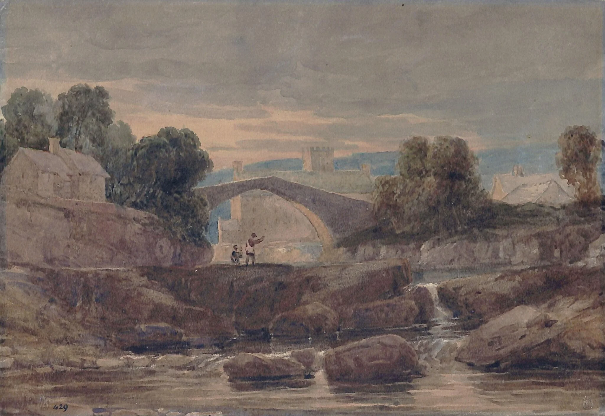 Landscape with Bridge, by David Cox, 1850