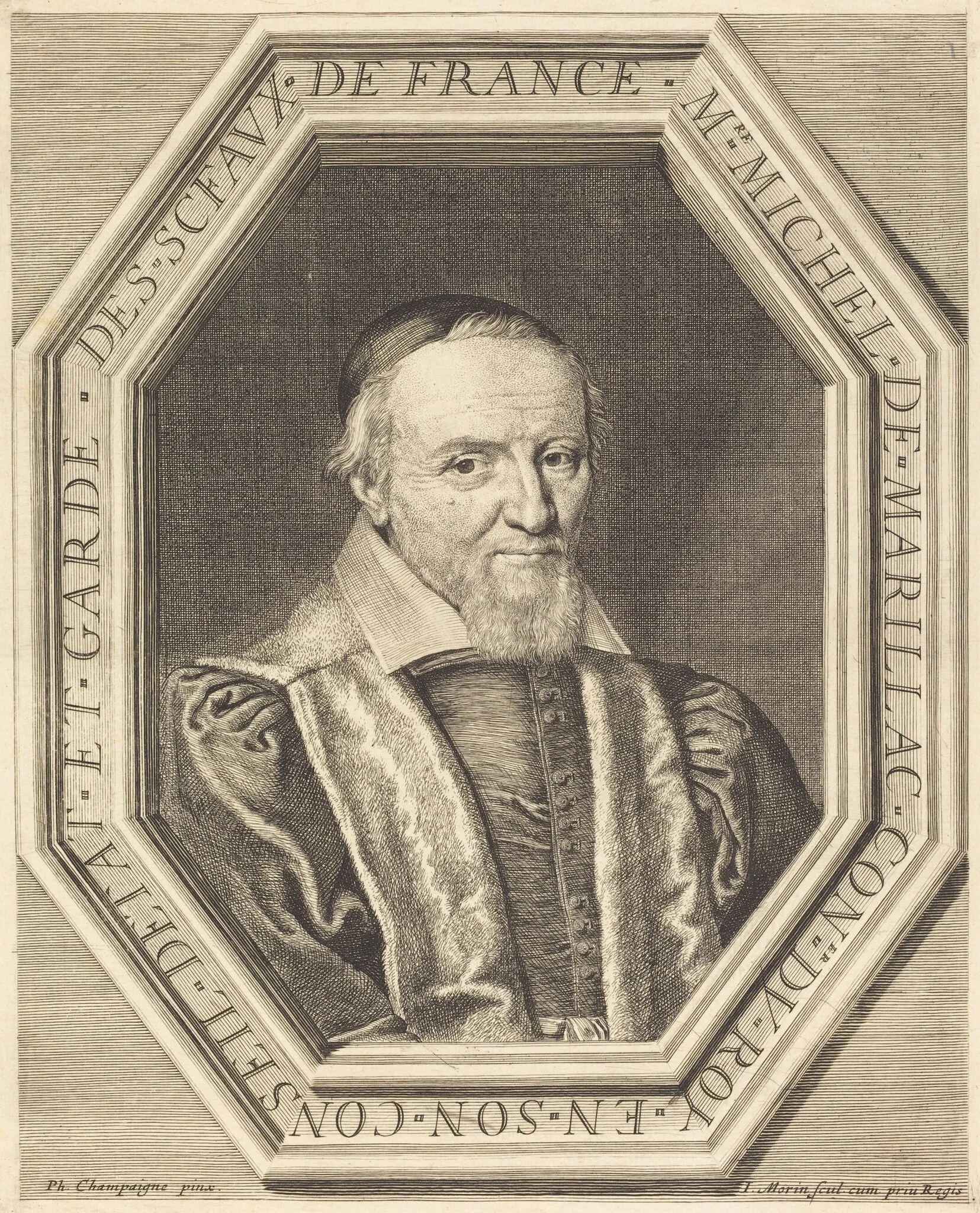 Michel de Marillac, by Jean Morin, ink, 1625