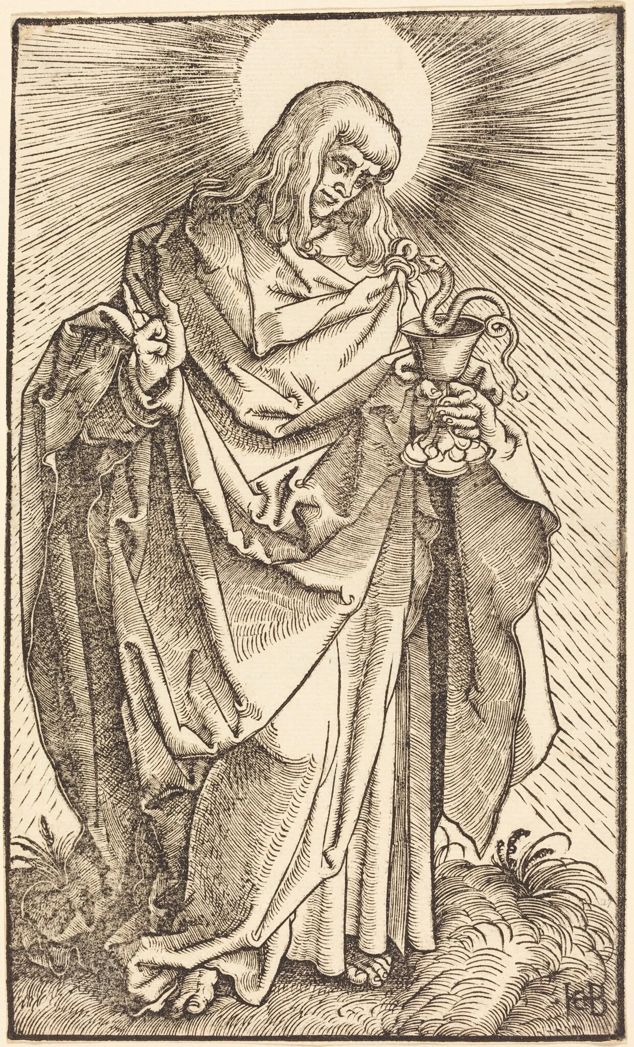 Saint John, by Hans Baldung Grien, ink, 1519