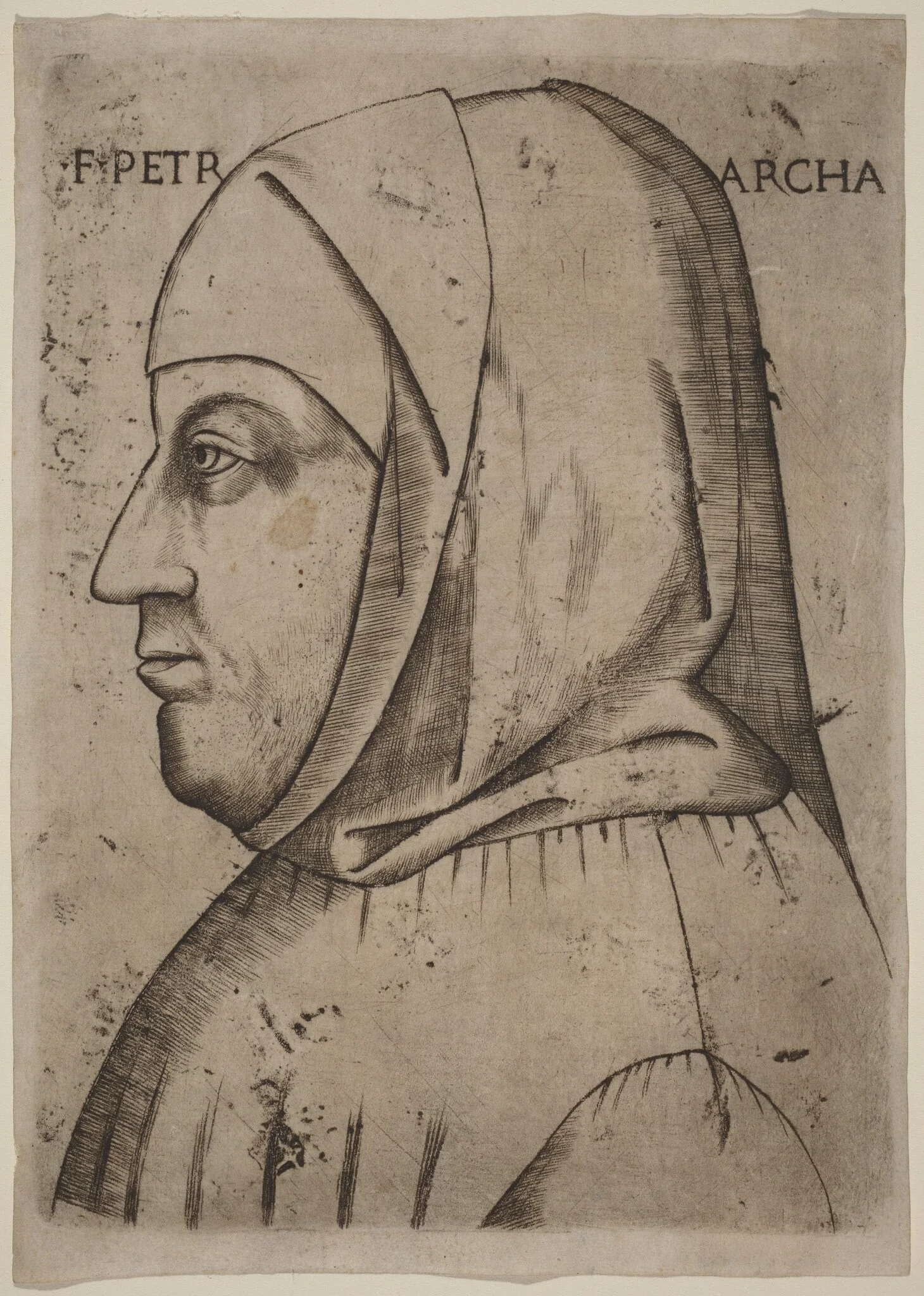 Portrait of Petrarch, by Italian 16th Century, ink, 1501